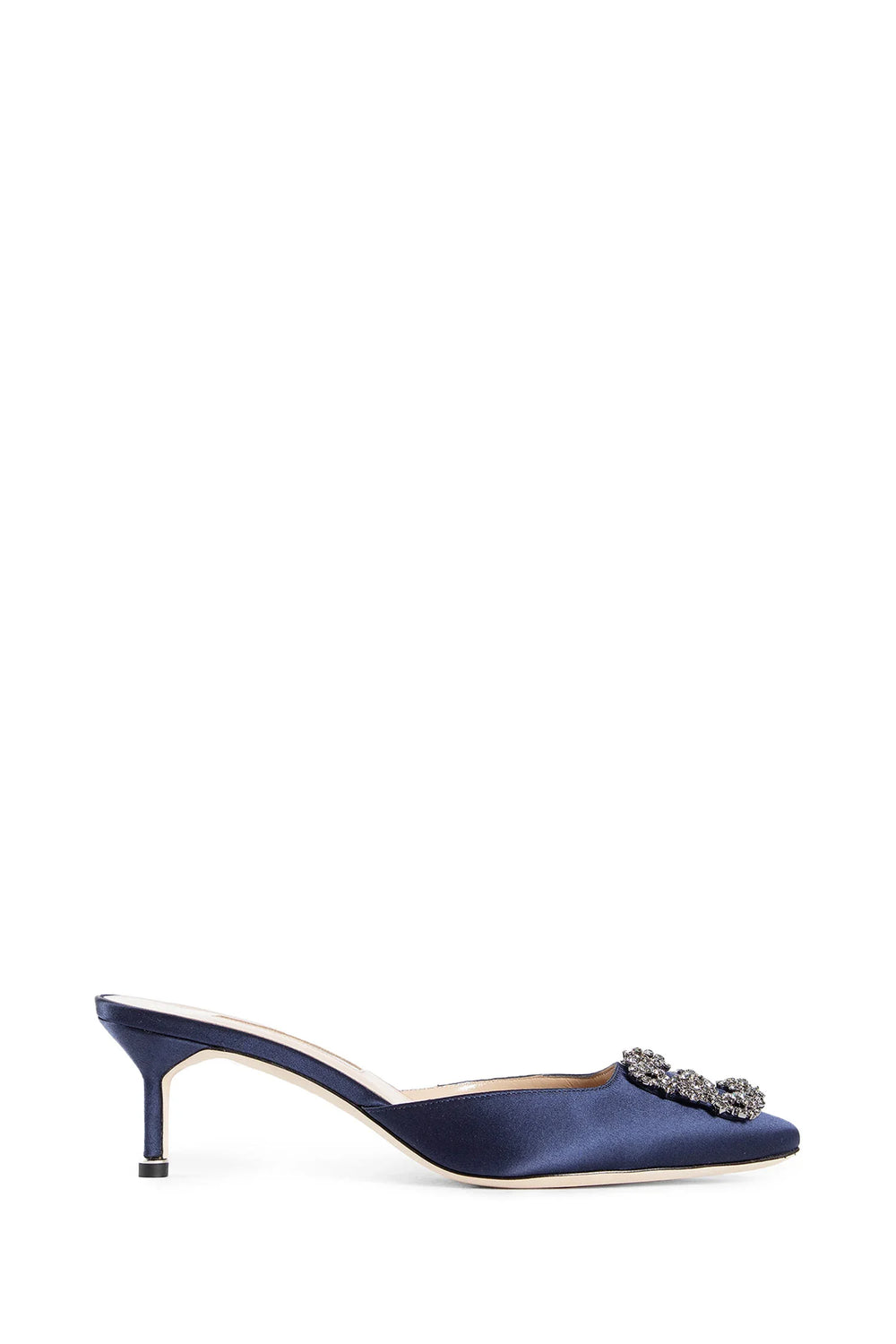 Hangisi Satin Jewel Buckle Mules - Antonioli.eu