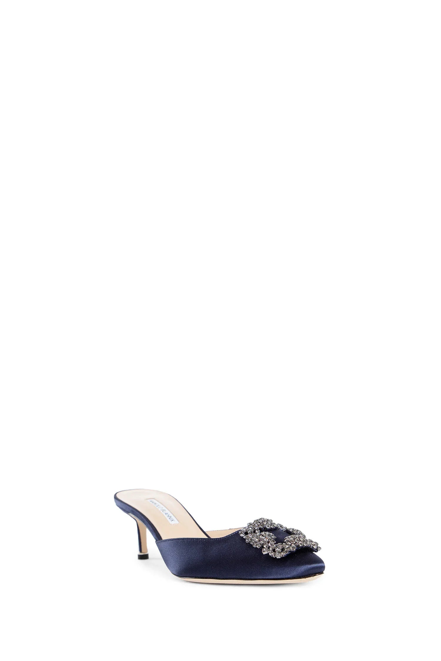 Hangisi Satin Jewel Buckle Mules - Antonioli.eu