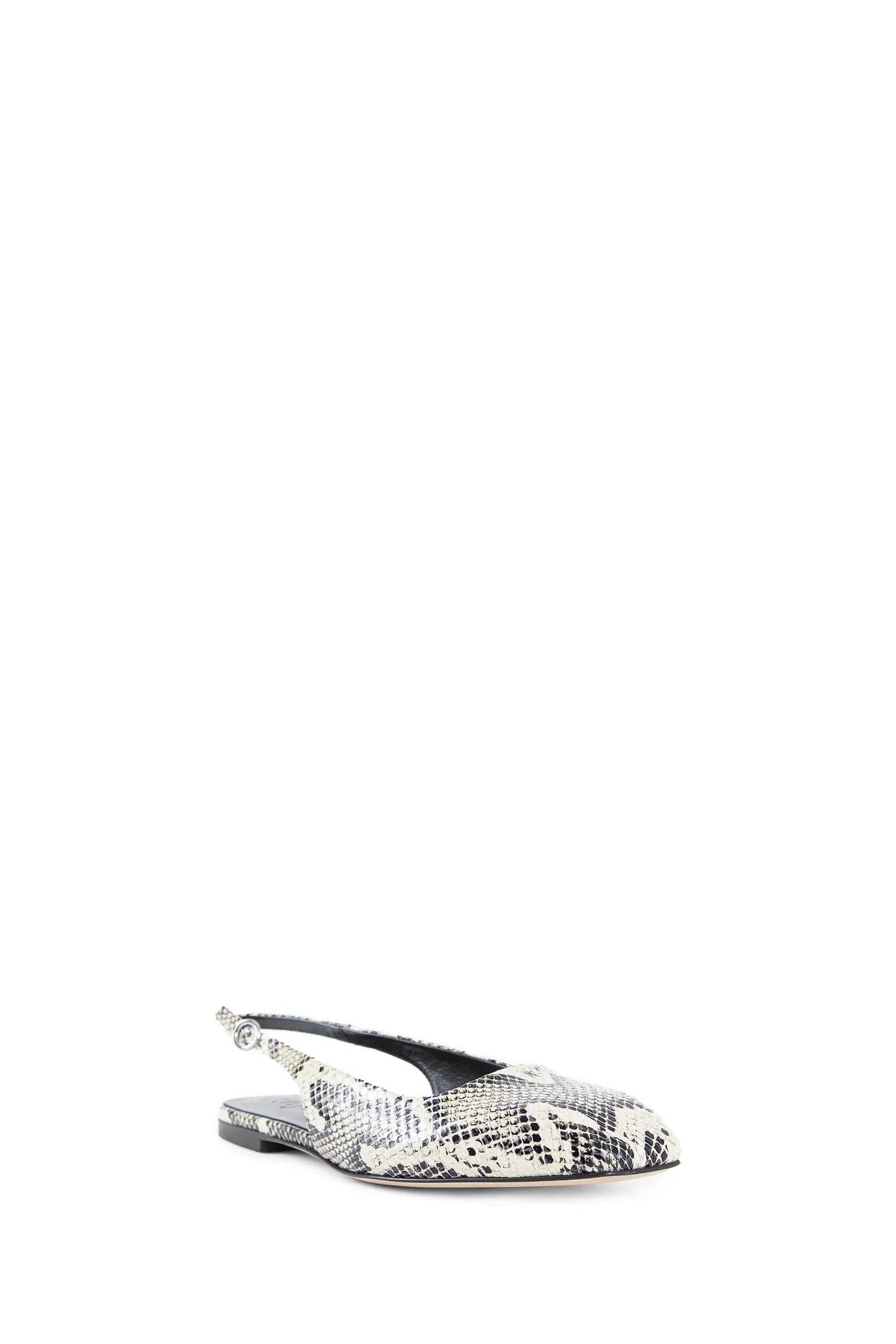 Geraldine Snake Print Slingback Flats - Antonioli.eu