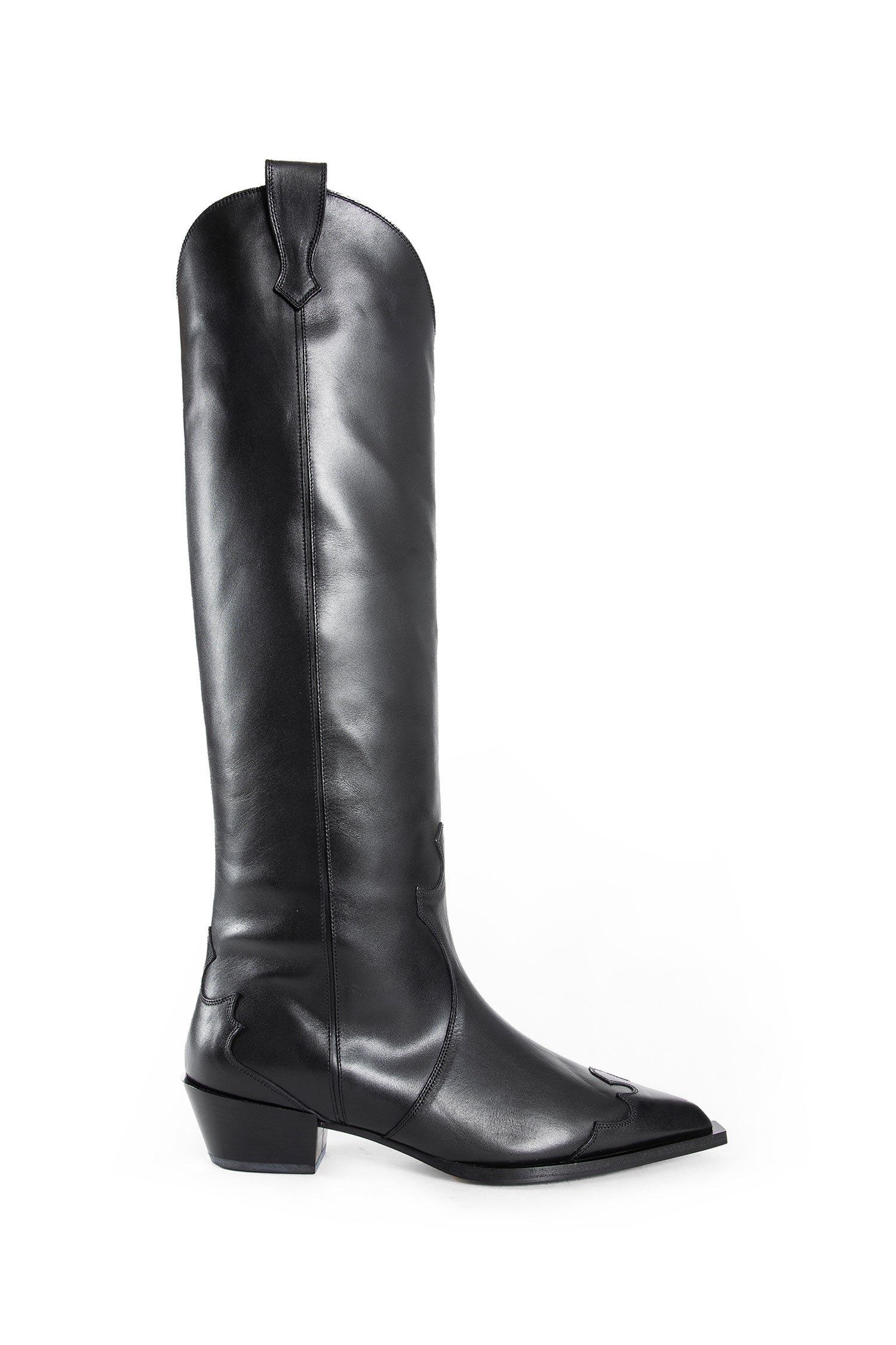 Aruna Leather Knee-High Cowboy Boots - Antonioli.eu