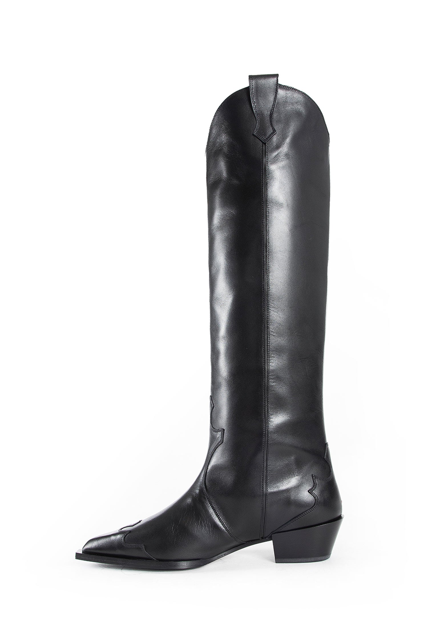 Aruna Leather Knee-High Cowboy Boots - Antonioli.eu
