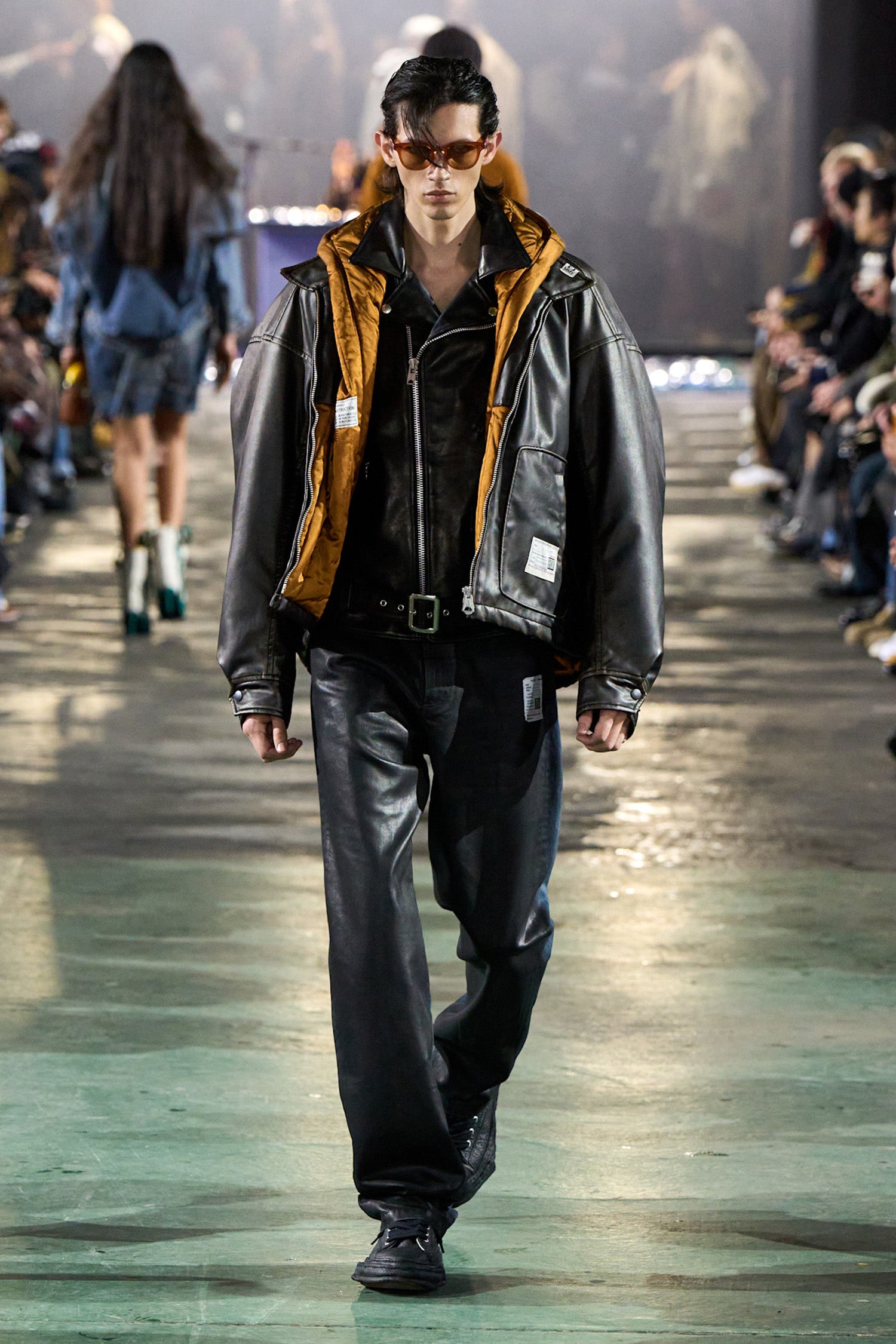Hoded Vegan Leather Jacket