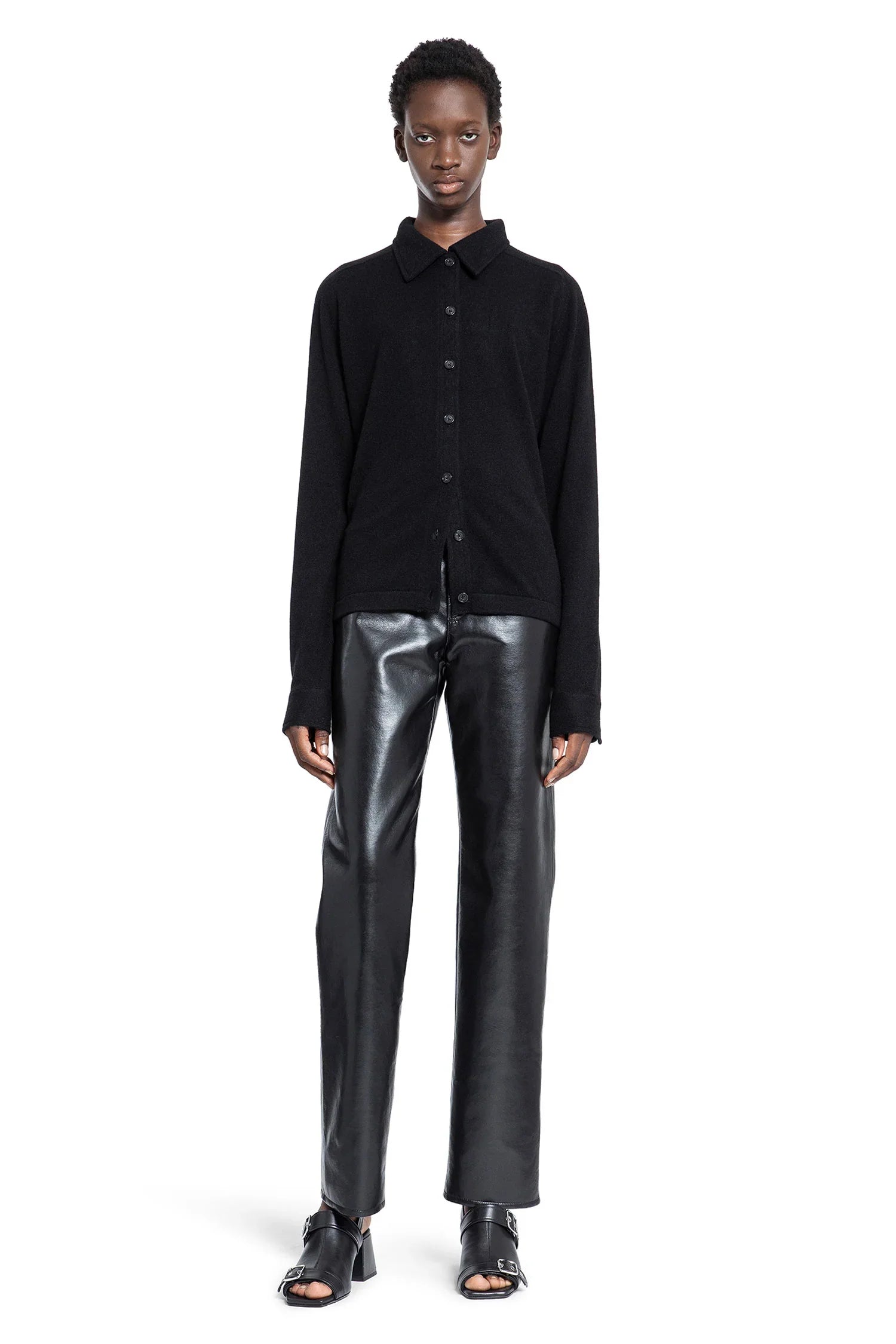 90's Pinch Waist Long Straight Trousers - Antonioli.eu