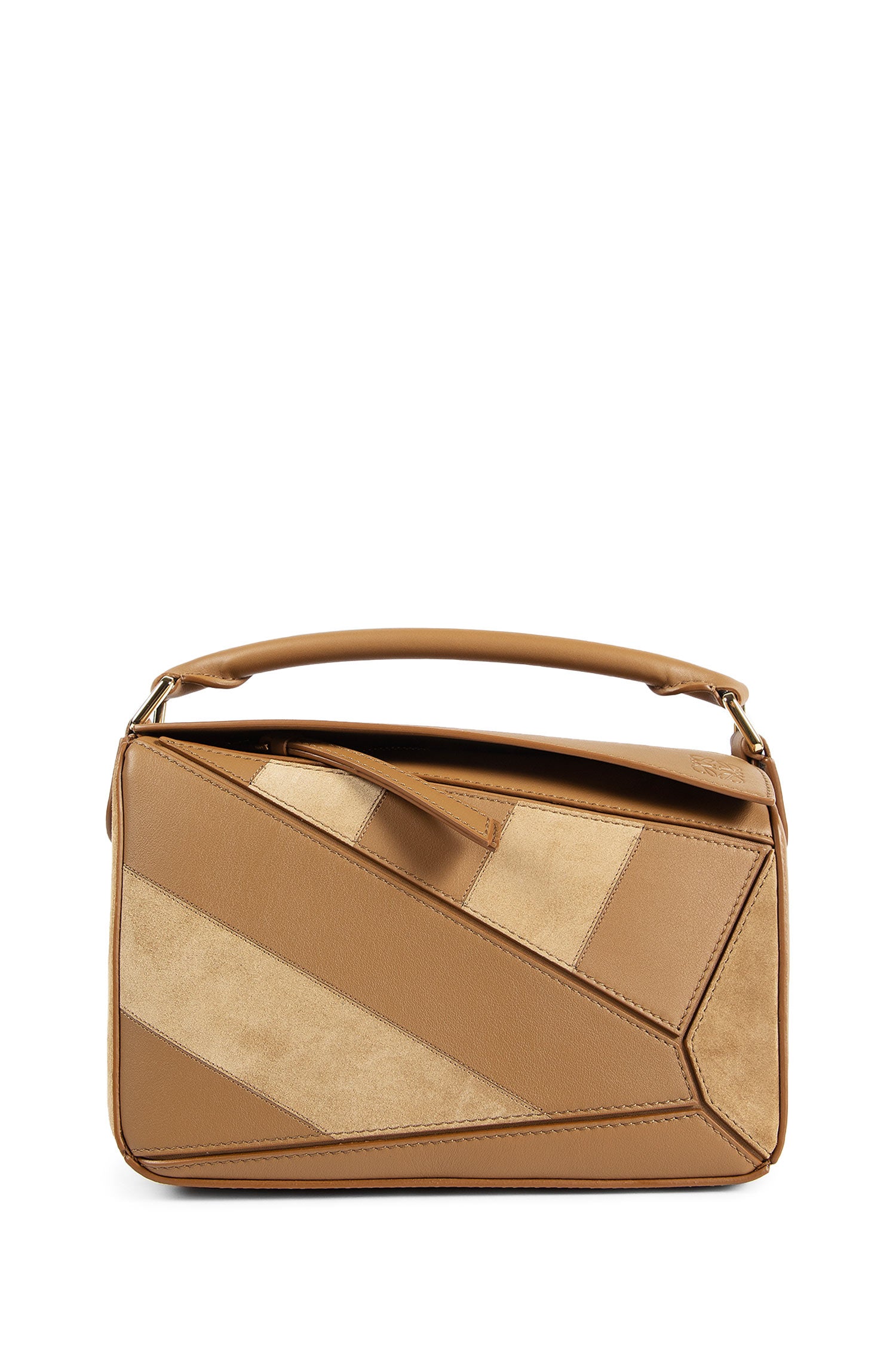 Small Puzzle Bag in Classic Calfskin and Suede