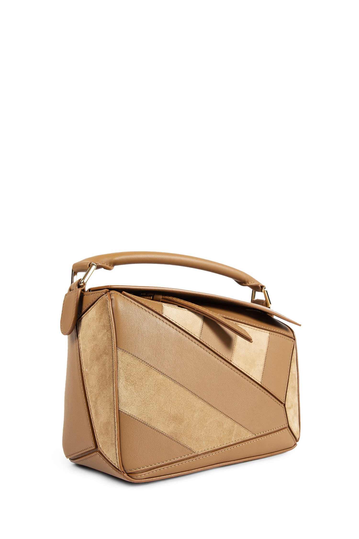 Small Puzzle Bag in Classic Calfskin and Suede
