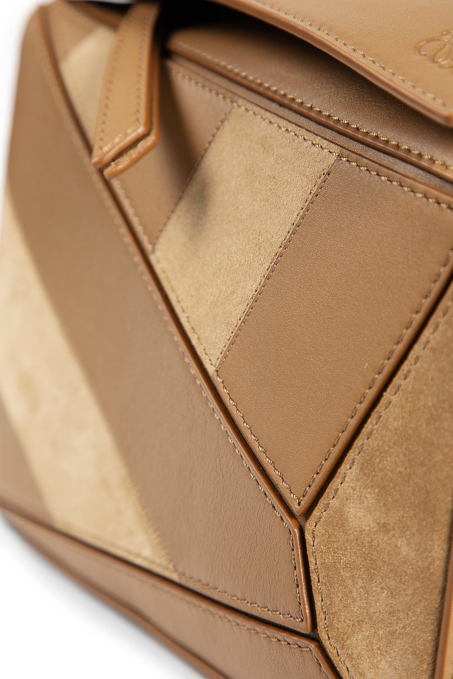 Small Puzzle Bag in Classic Calfskin and Suede