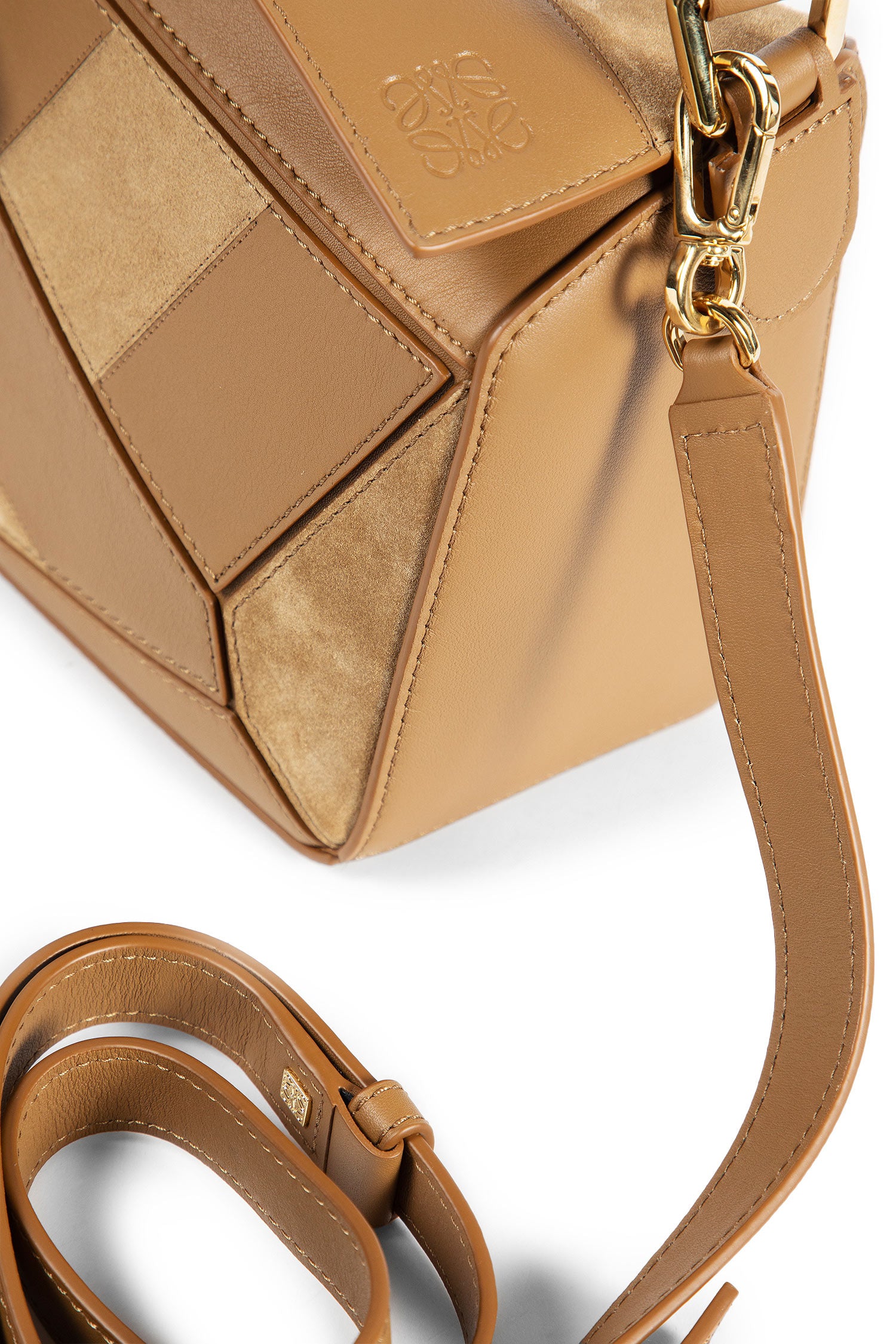 Small Puzzle Bag in Classic Calfskin and Suede