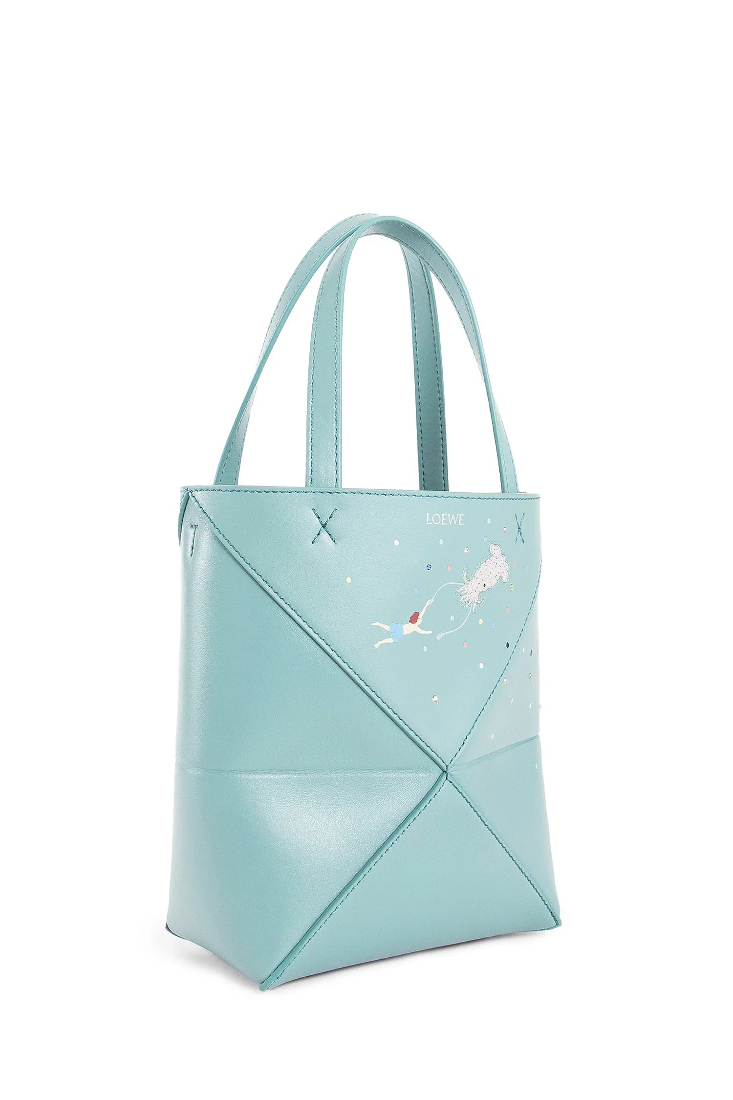 LOEWE WOMAN BLUE MINI BAGS - Antonioli.eu