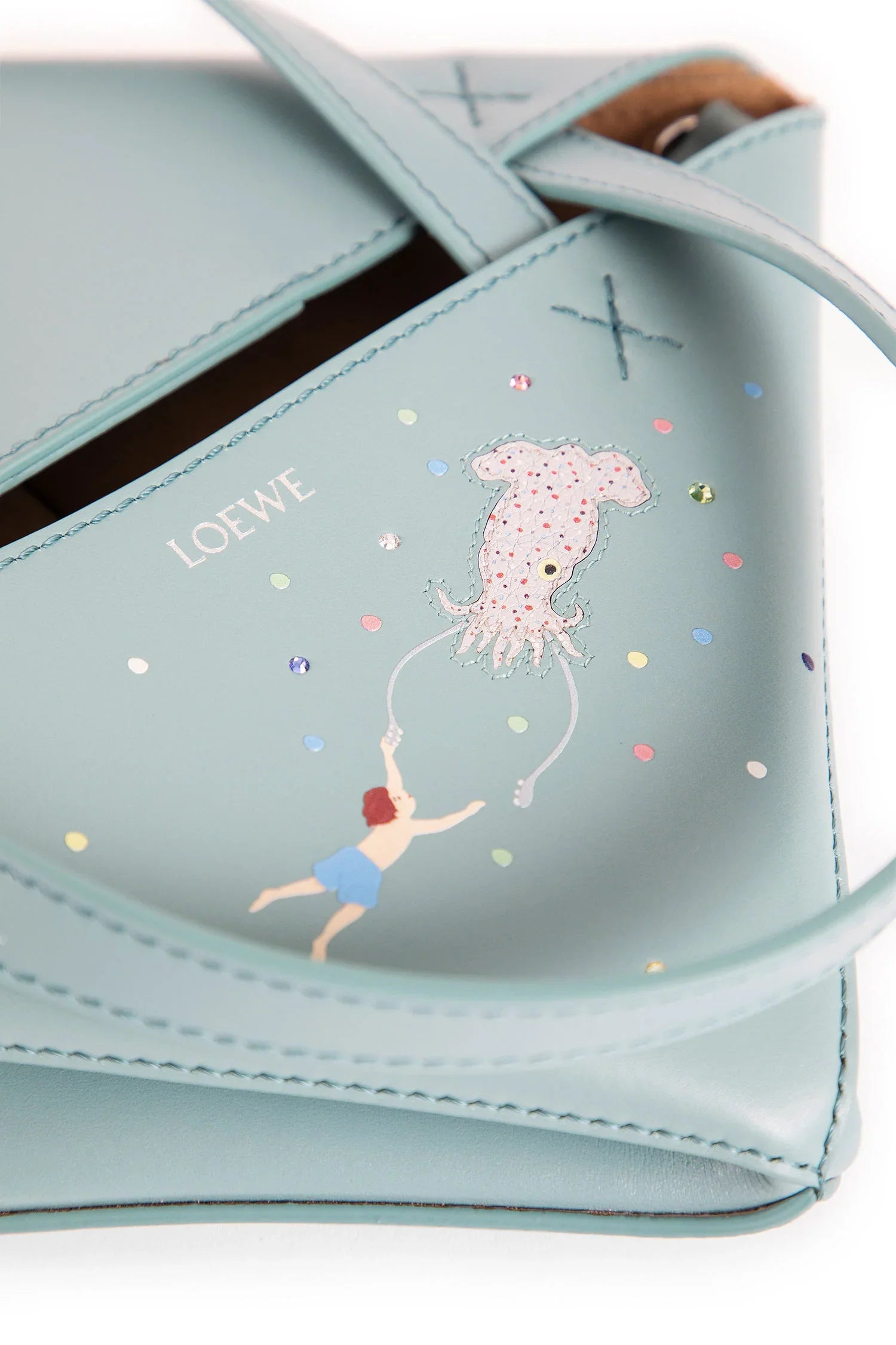 LOEWE WOMAN BLUE MINI BAGS - Antonioli.eu