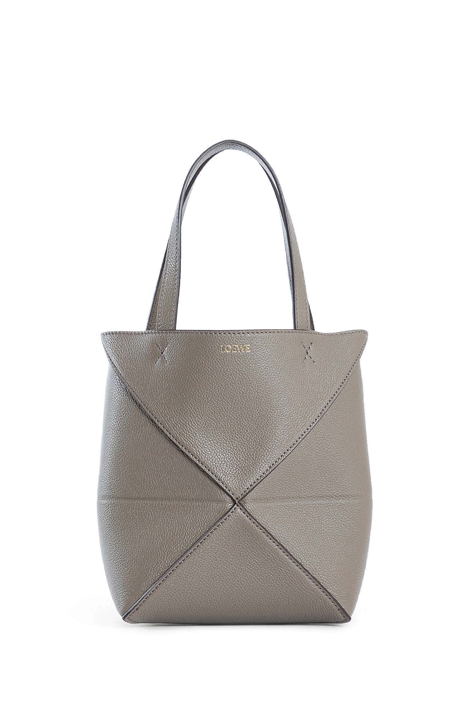 Mini Puzzle Fold Tote in Soft Grained Calfskin