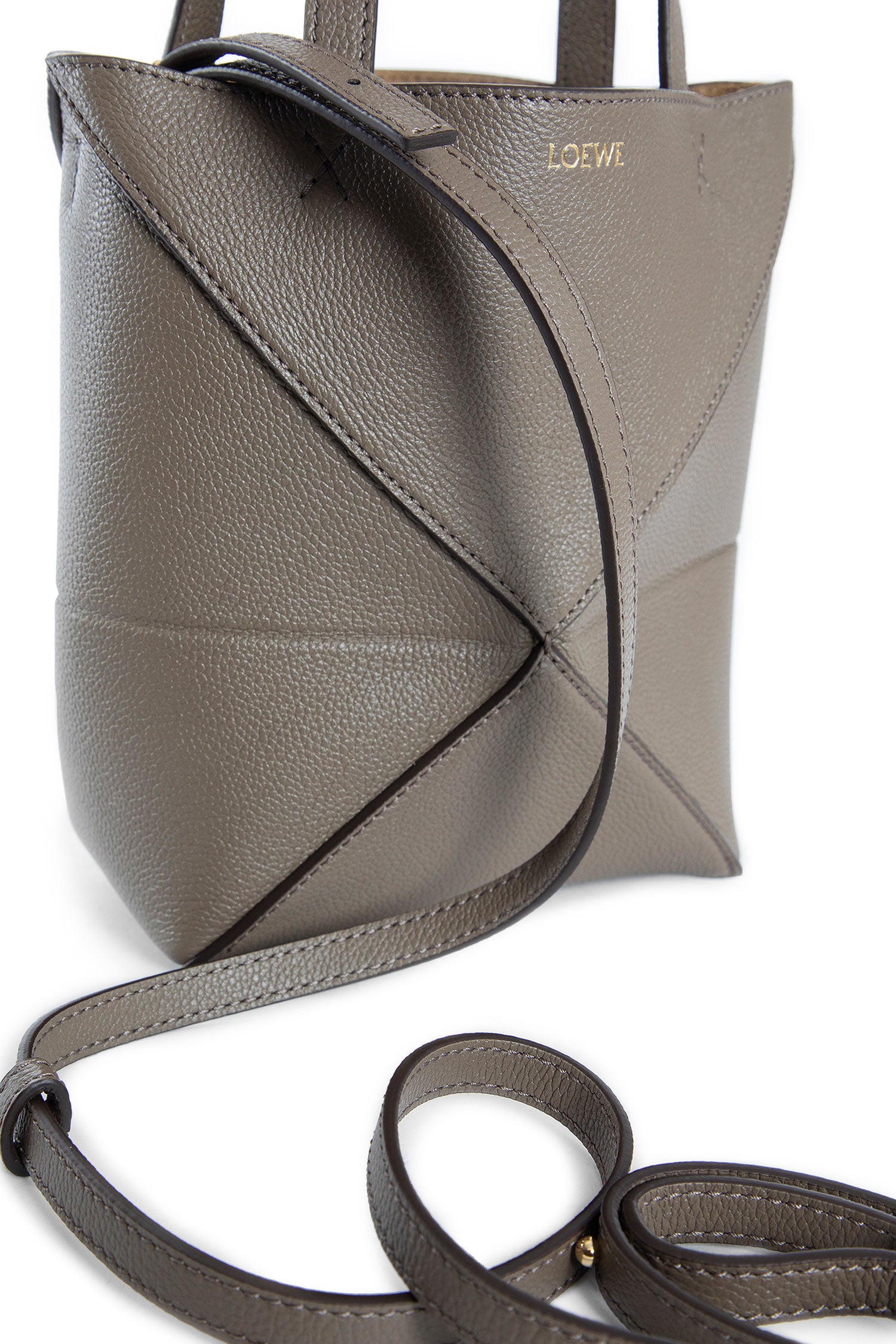 Mini Puzzle Fold Tote in Soft Grained Calfskin