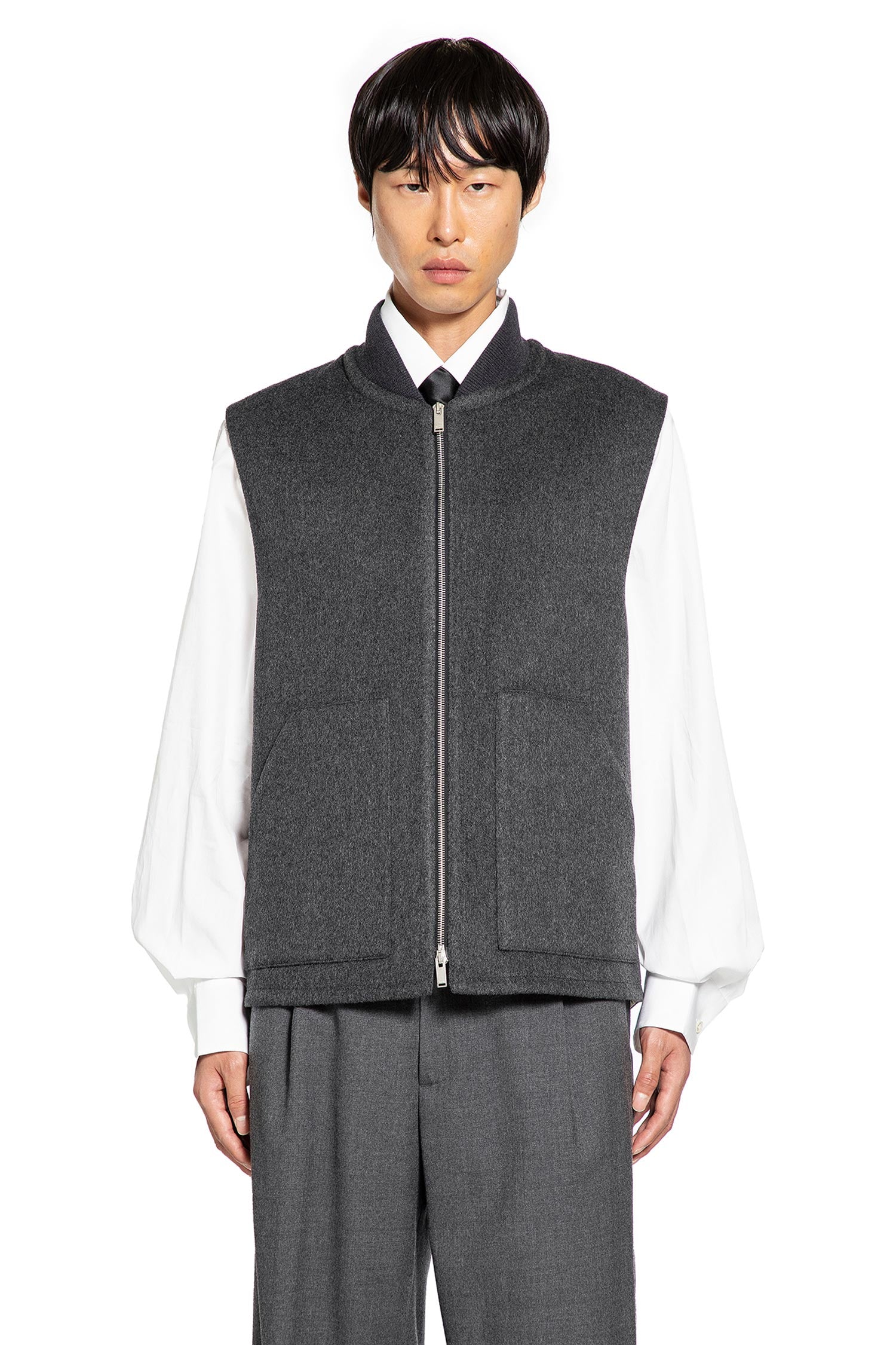 Wool Felt Bomber Vest