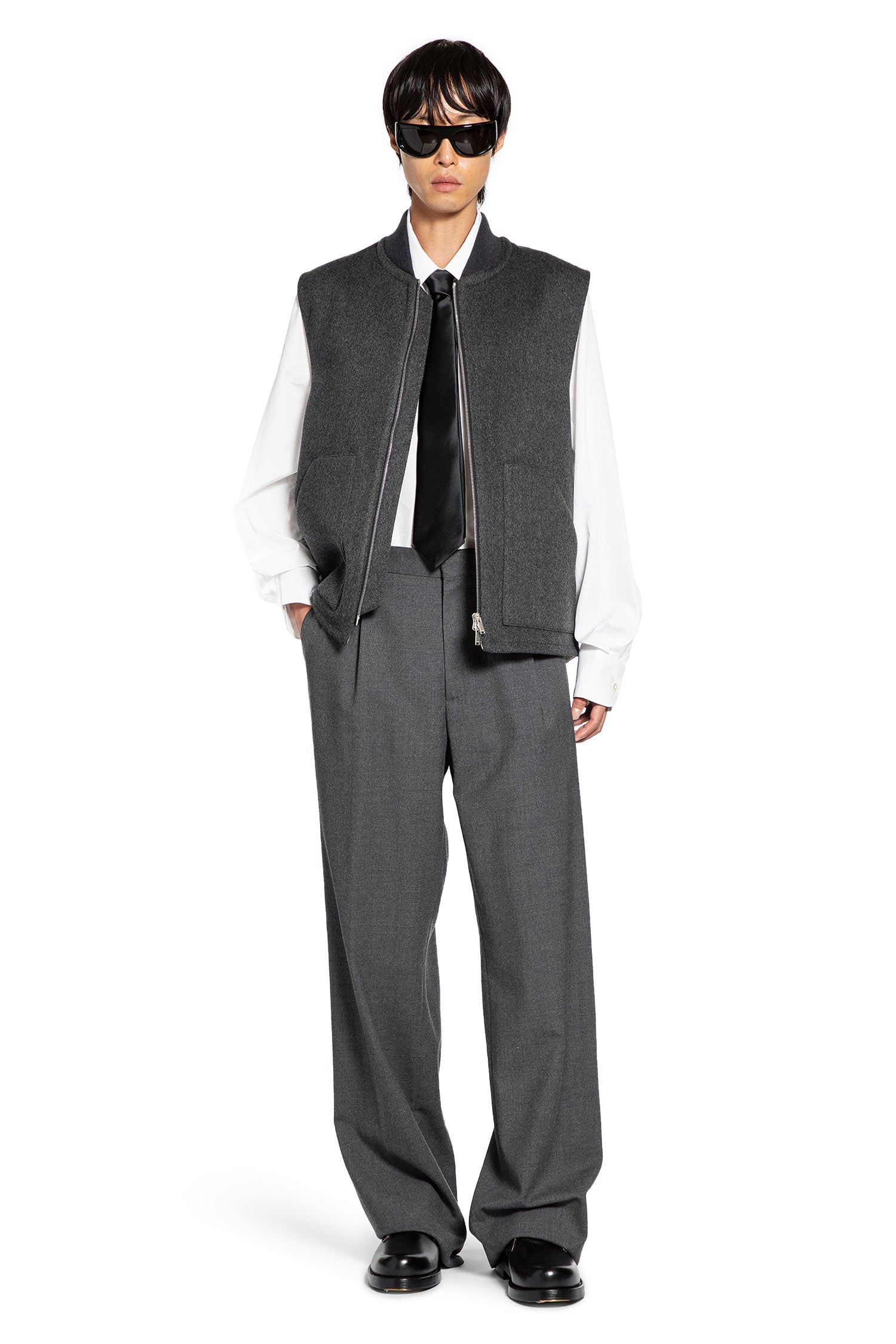 Pleated Wool Trousers
