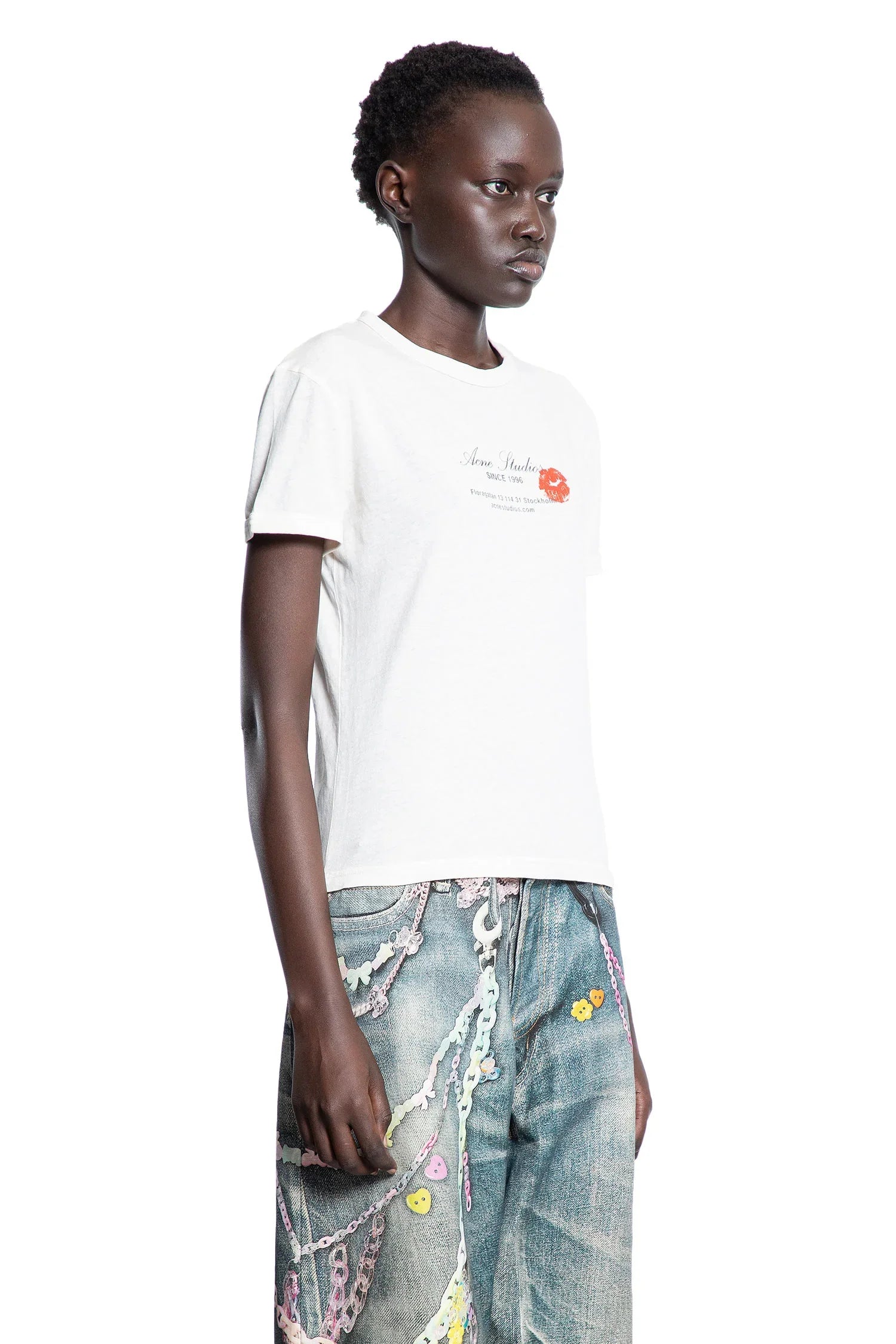 ACNE STUDIOS WOMAN GREY T-SHIRTS & TANK TOPS - Antonioli.eu