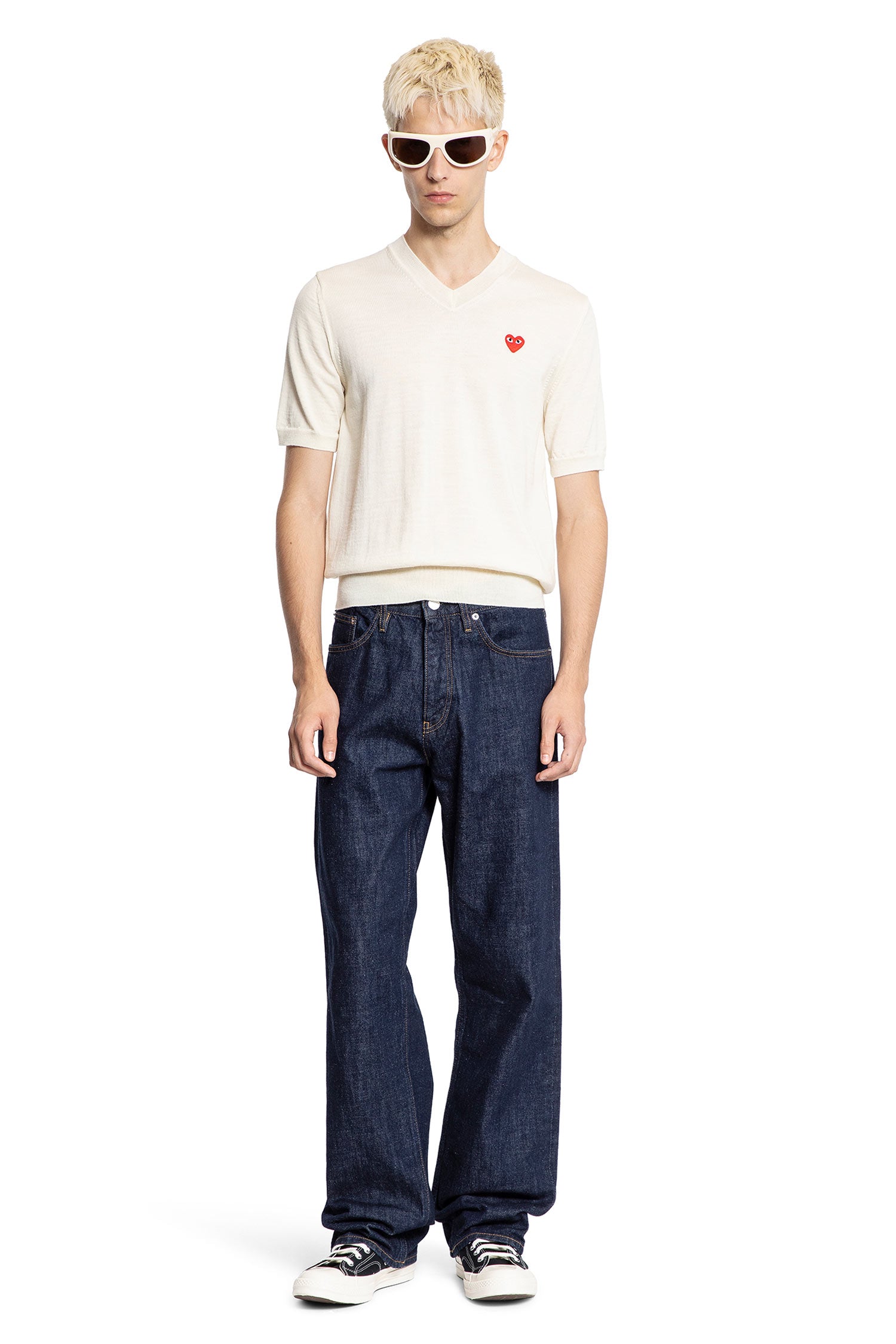 Heart Wool Knit Short Sleeve Tee - Antonioli.eu