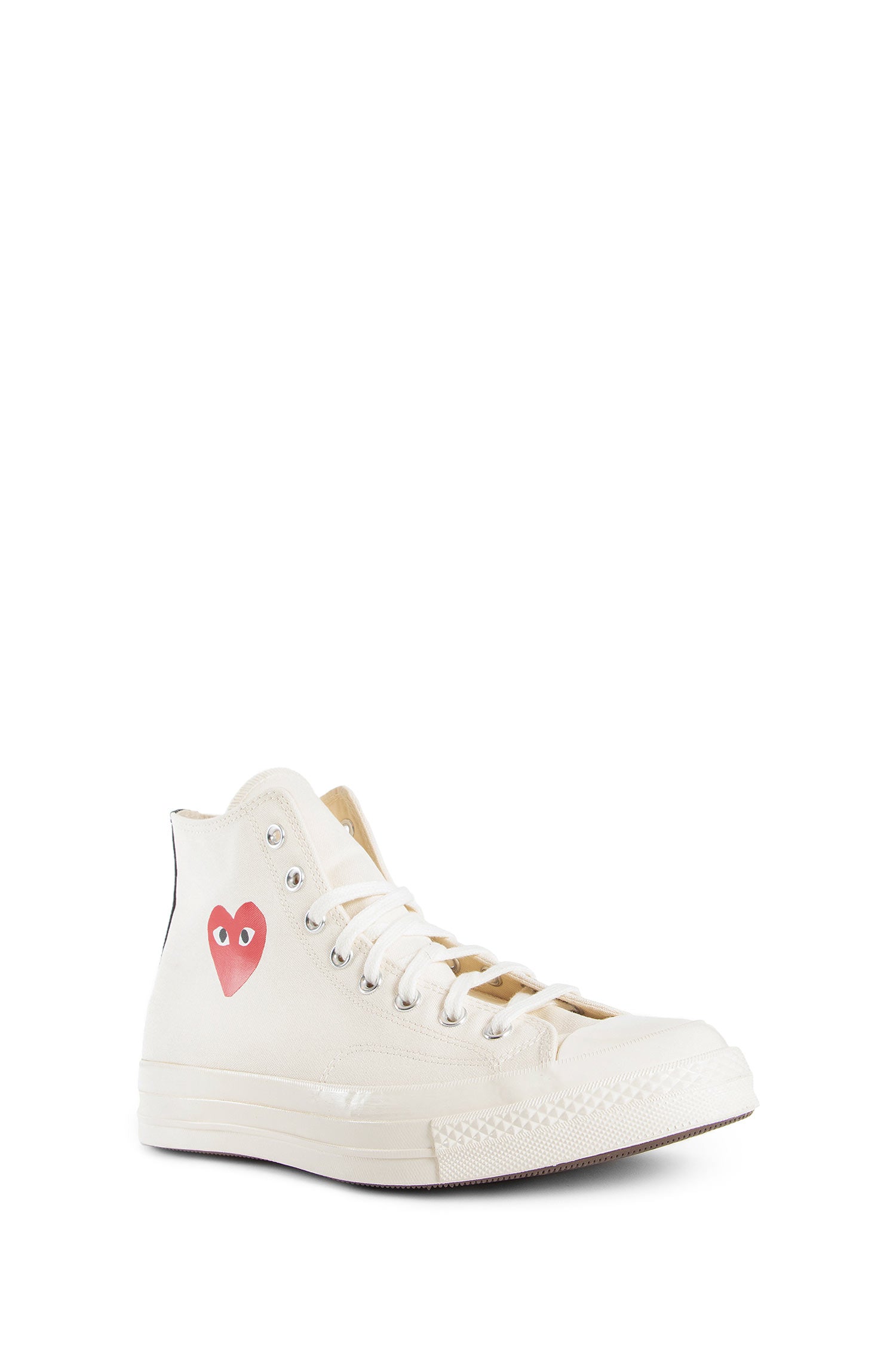 COMME DES GARCONS PLAY UNISEX WHITE SNEAKERS - Antonioli.eu