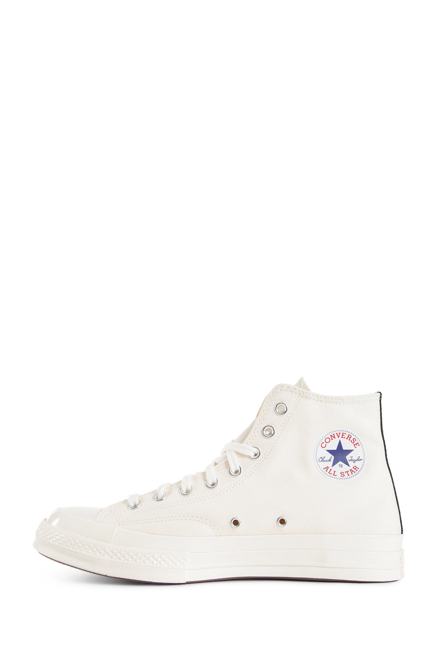 COMME DES GARCONS PLAY UNISEX WHITE SNEAKERS - Antonioli.eu