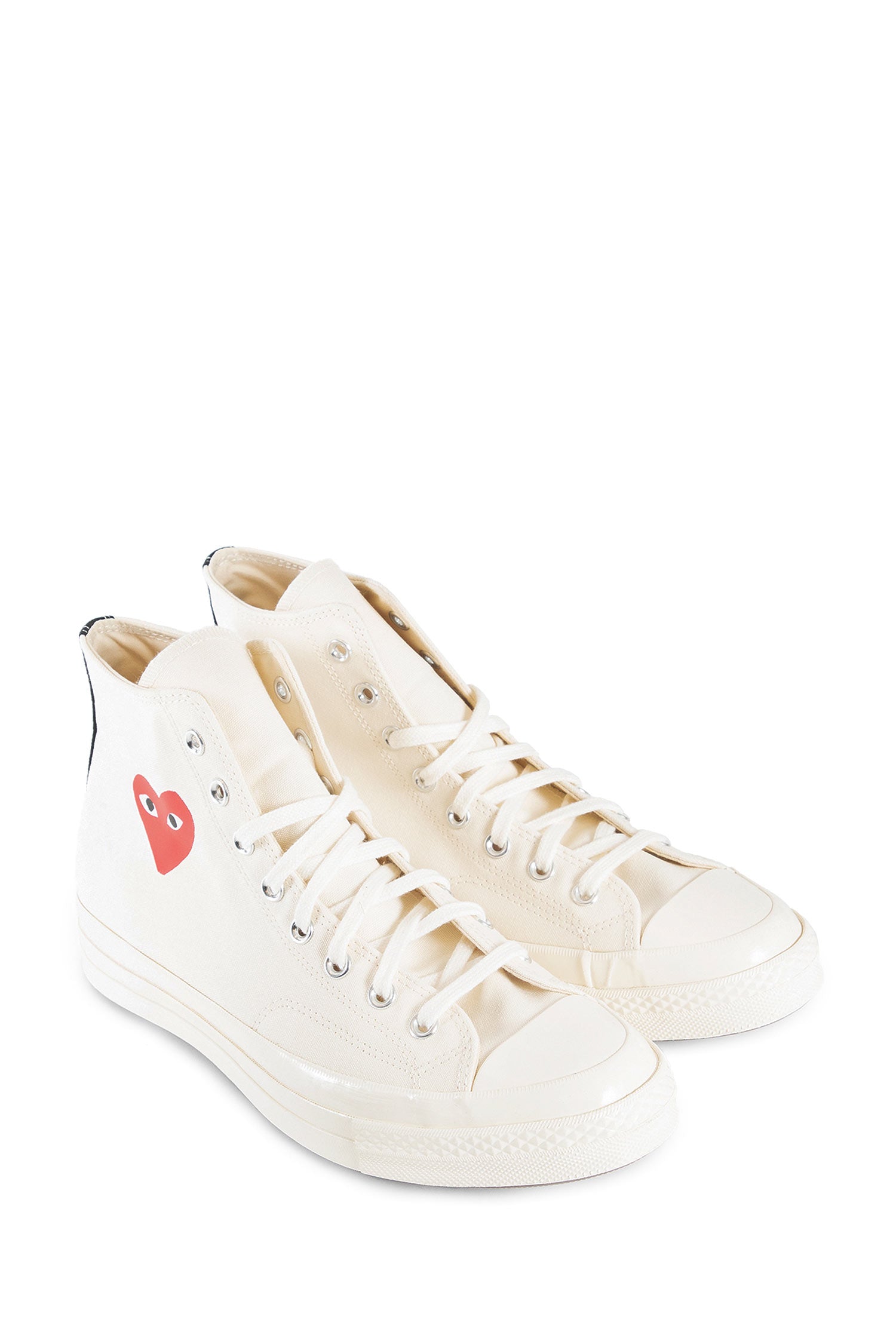 COMME DES GARCONS PLAY UNISEX WHITE SNEAKERS - Antonioli.eu