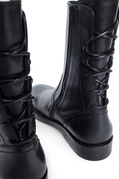 Henrica Ankle Boots in Santiago Leather - Antonioli.eu