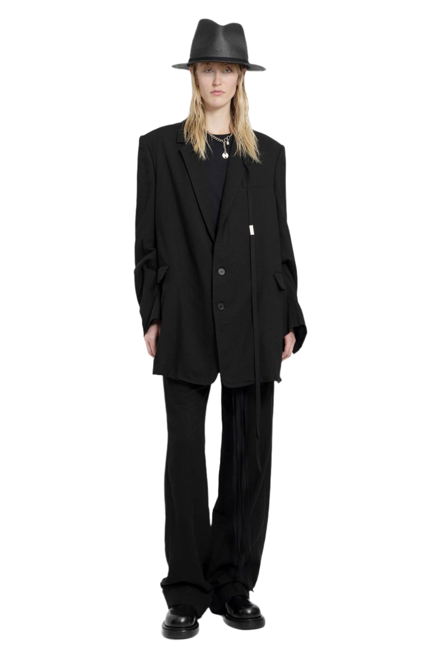 ANN DEMEULEMEESTER WOMAN BLACK BLAZERS - Antonioli.eu