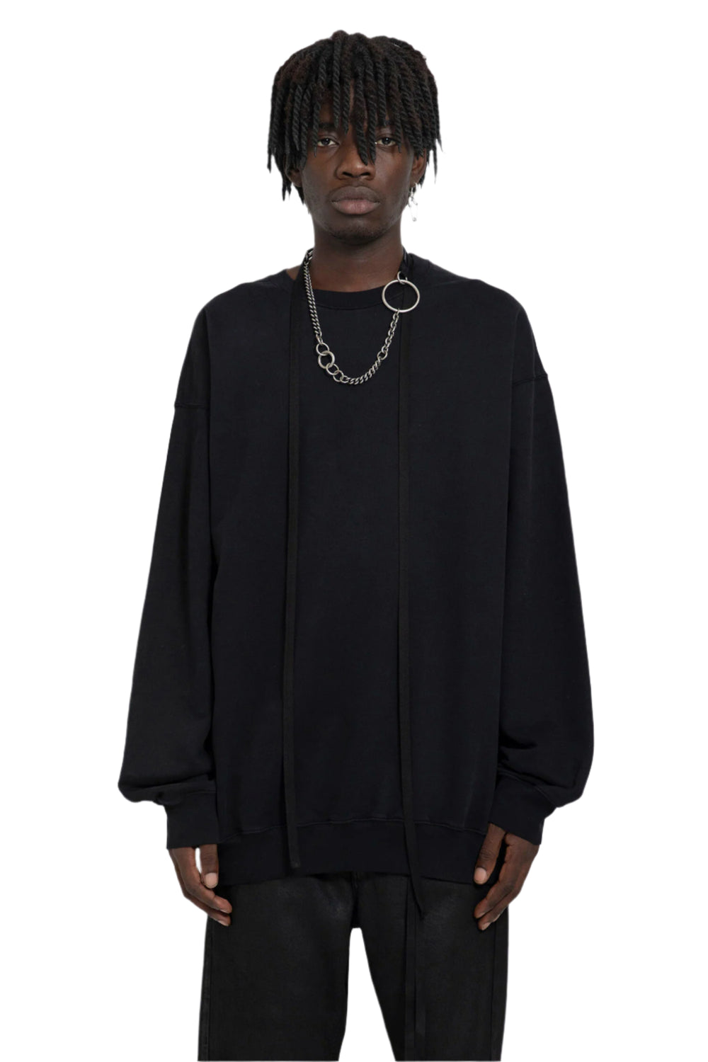 ANN DEMEULEMEESTER MAN BLACK SWEATSHIRTS - Antonioli.eu