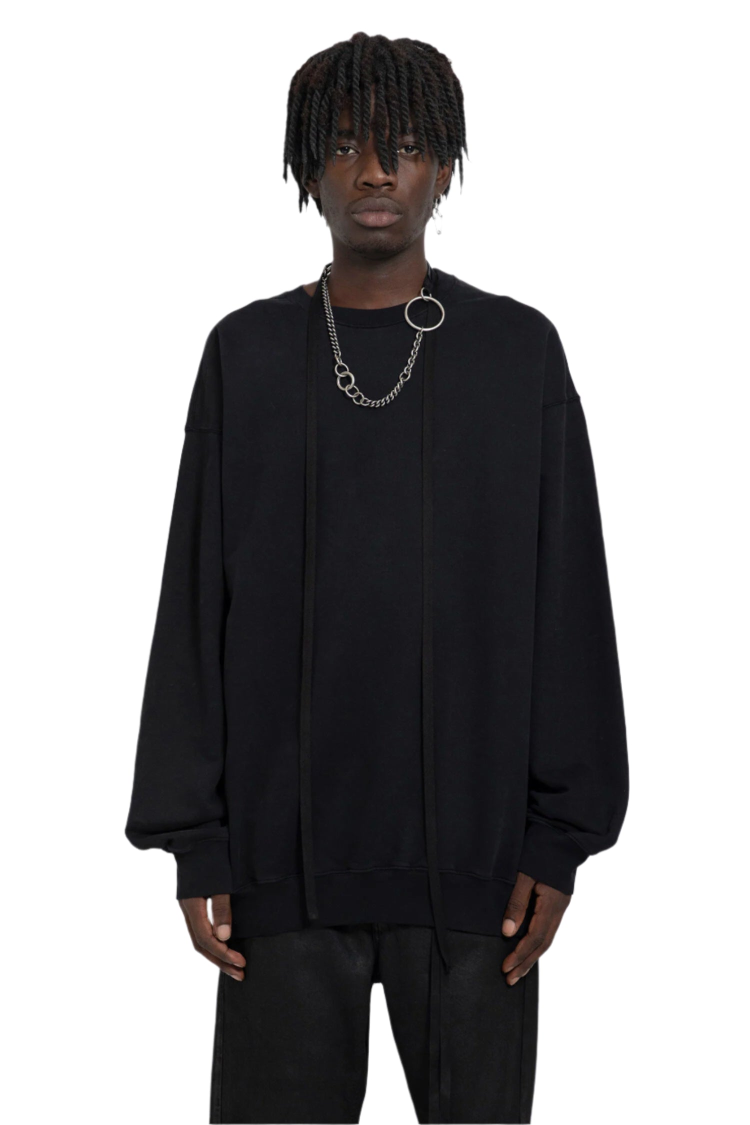 ANN DEMEULEMEESTER MAN BLACK SWEATSHIRTS - Antonioli.eu