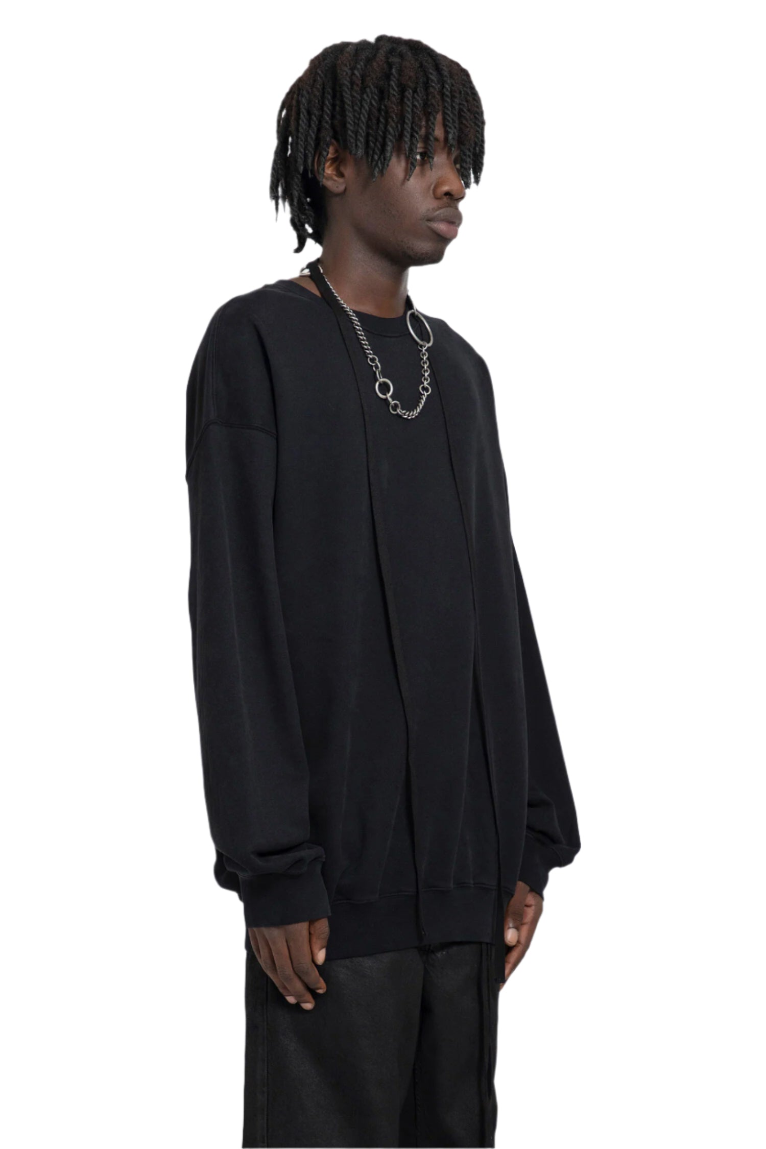 ANN DEMEULEMEESTER MAN BLACK SWEATSHIRTS - Antonioli.eu