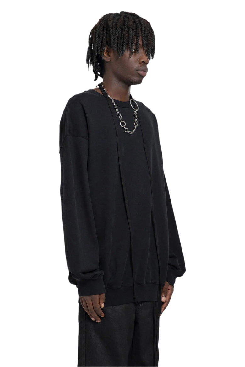 ANN DEMEULEMEESTER MAN BLACK SWEATSHIRTS - Antonioli.eu