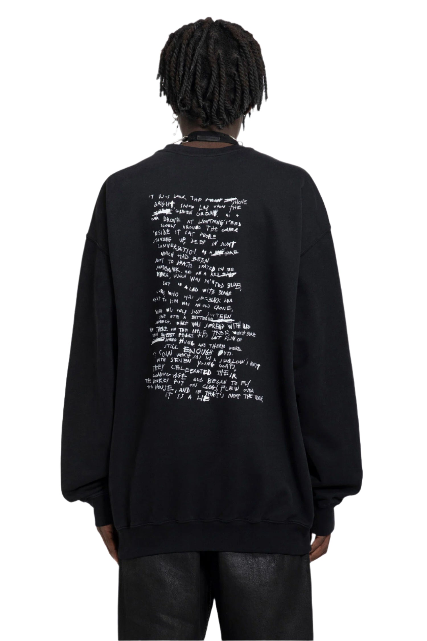 ANN DEMEULEMEESTER MAN BLACK SWEATSHIRTS - Antonioli.eu