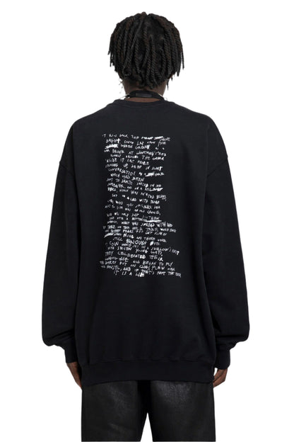 ANN DEMEULEMEESTER MAN BLACK SWEATSHIRTS - Antonioli.eu