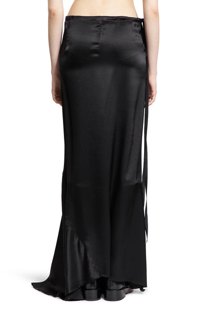 Eveline Long Bias Skirt in Washed Silk Satin - Antonioli.eu