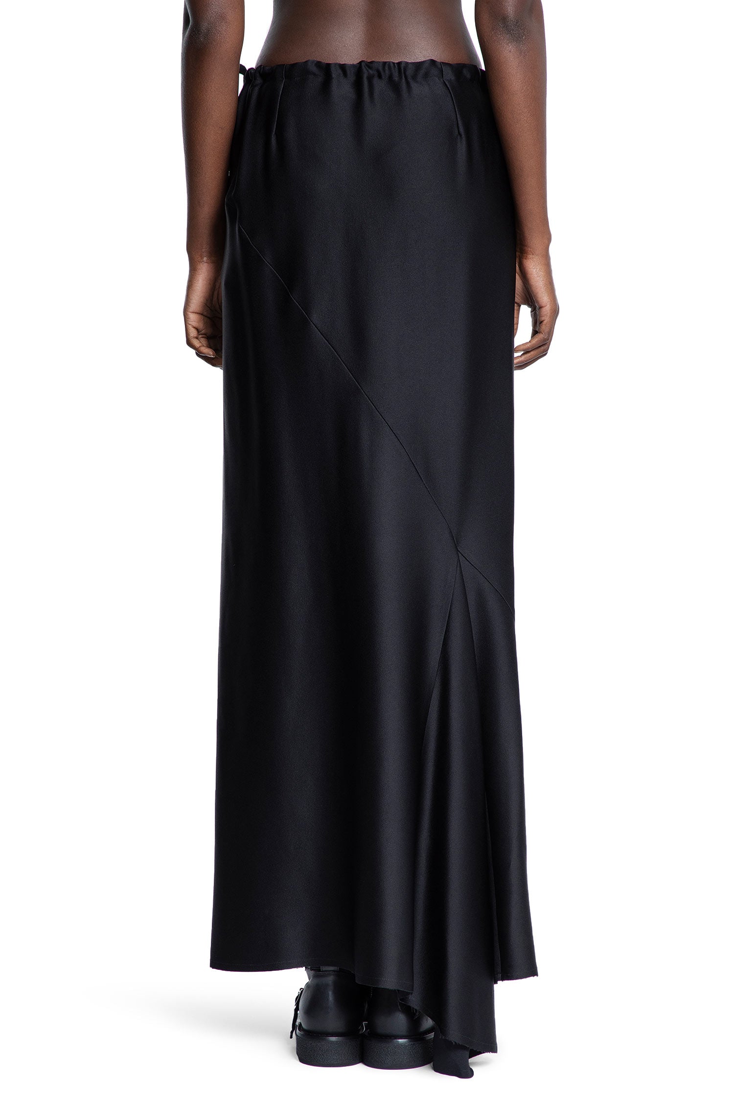 Eveline Long Bias Skirt in Cady Satin - Antonioli.eu