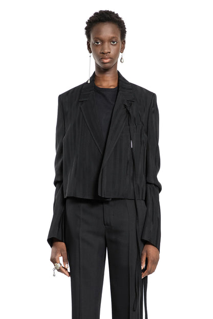 Inge Cropped Blazer in Striped Viscose - Antonioli.eu