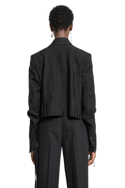 Inge Cropped Blazer in Striped Viscose - Antonioli.eu