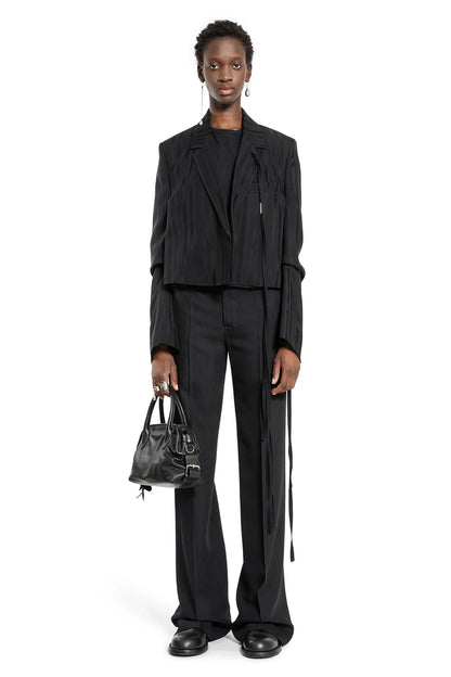 Inge Cropped Blazer in Striped Viscose - Antonioli.eu