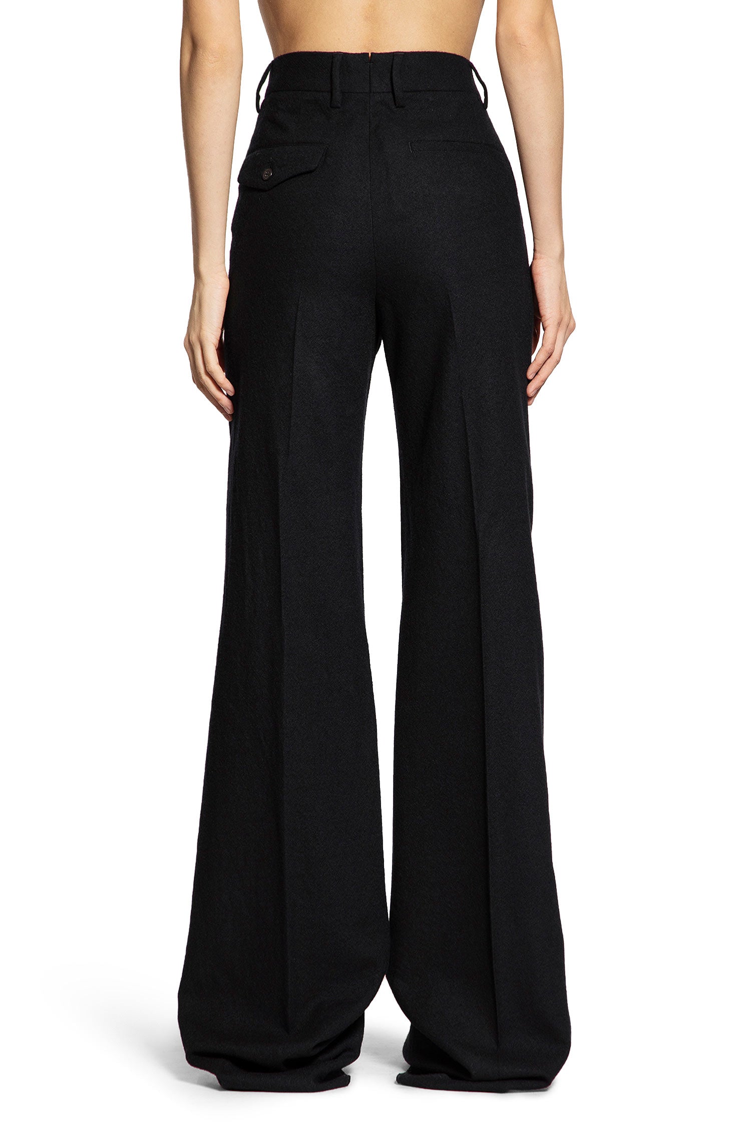 Brushed Wool Maaike Flared Leg Trousers - Antonioli.eu