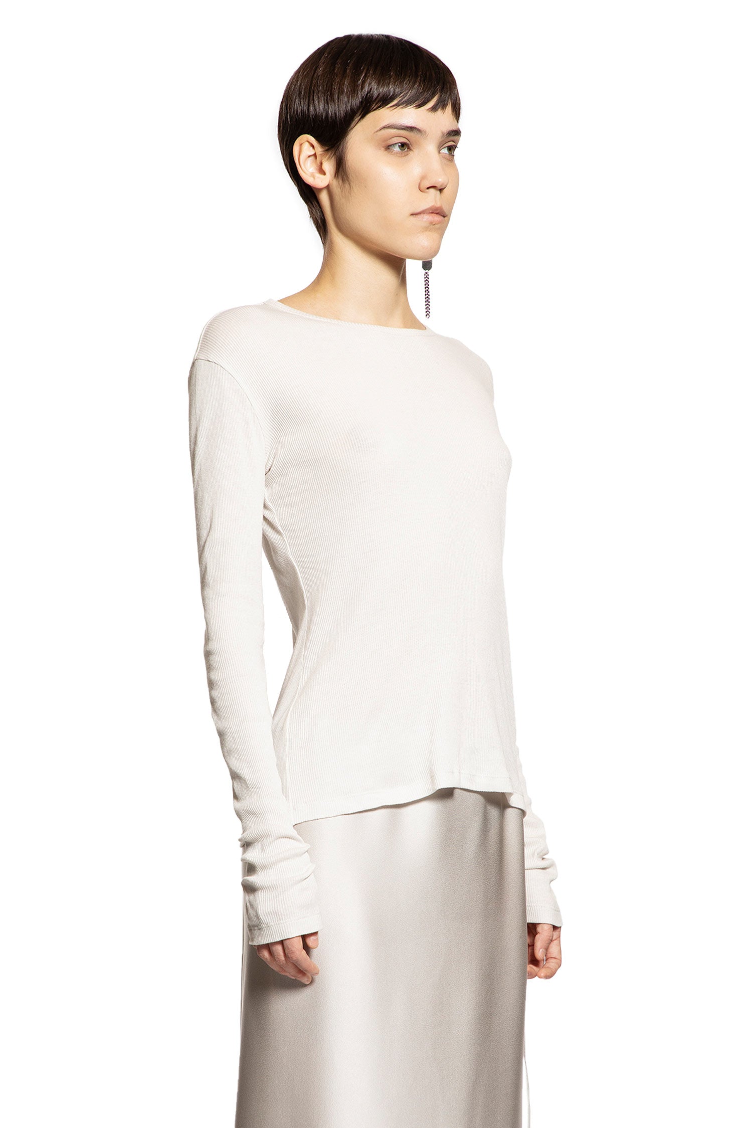 Fiene Long Sleeve T-Shirt in Cotton Rib Jersey - Antonioli.eu