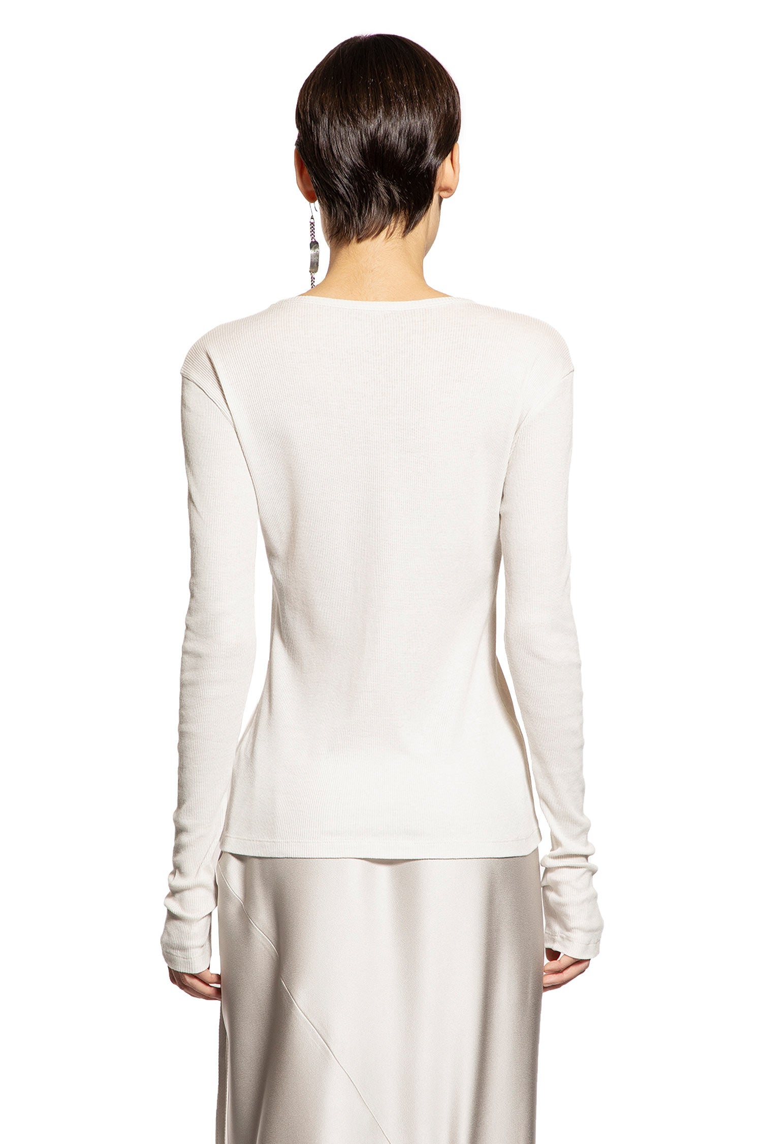 Fiene Long Sleeve T-Shirt in Cotton Rib Jersey - Antonioli.eu