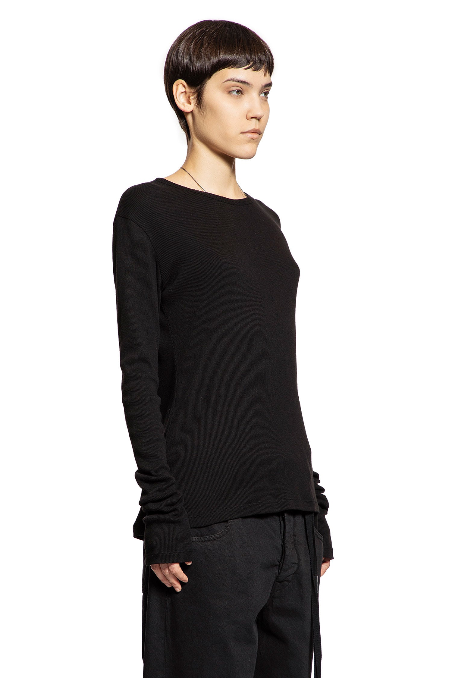 Fiene Long Sleeve T-Shirt in Cotton Rib Jersey - Antonioli.eu