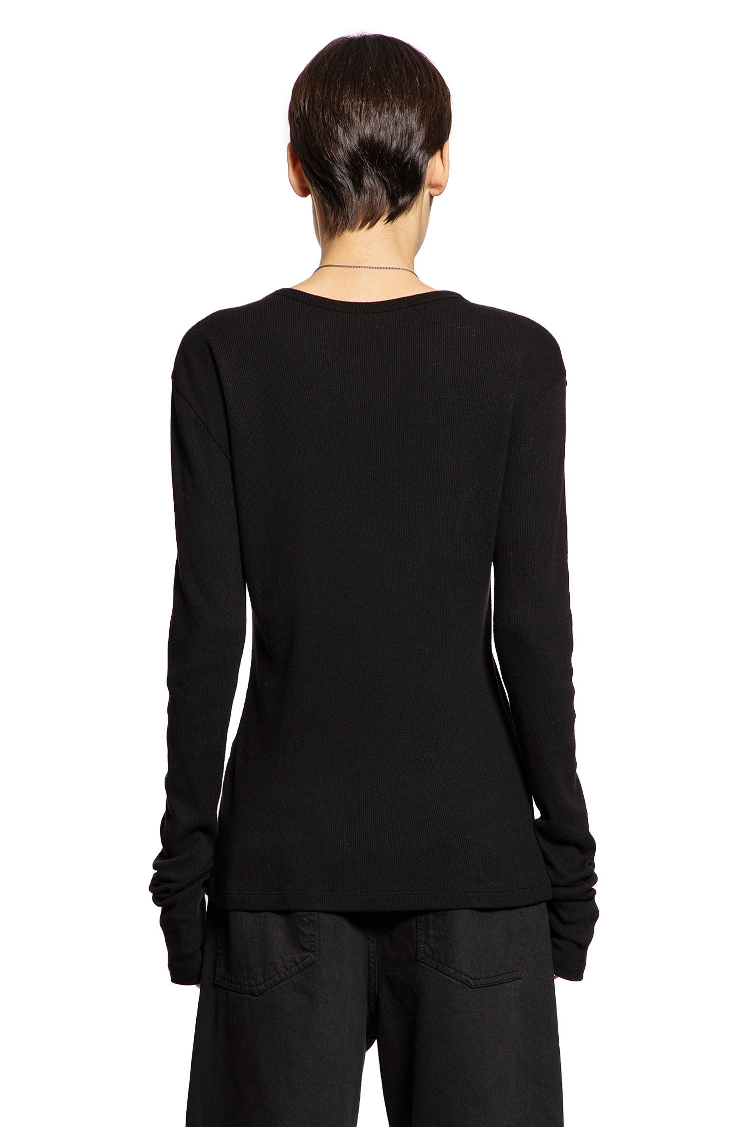 Fiene Long Sleeve T-Shirt in Cotton Rib Jersey - Antonioli.eu