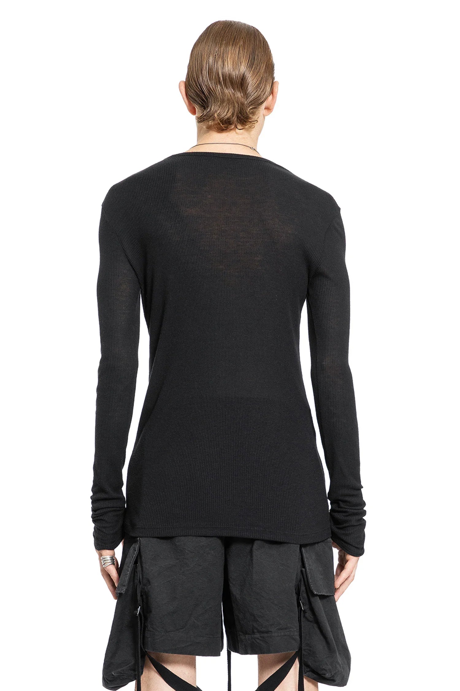 Greg Long Sleeve T-Shirt in Viscose Cotton Rib - Antonioli.eu