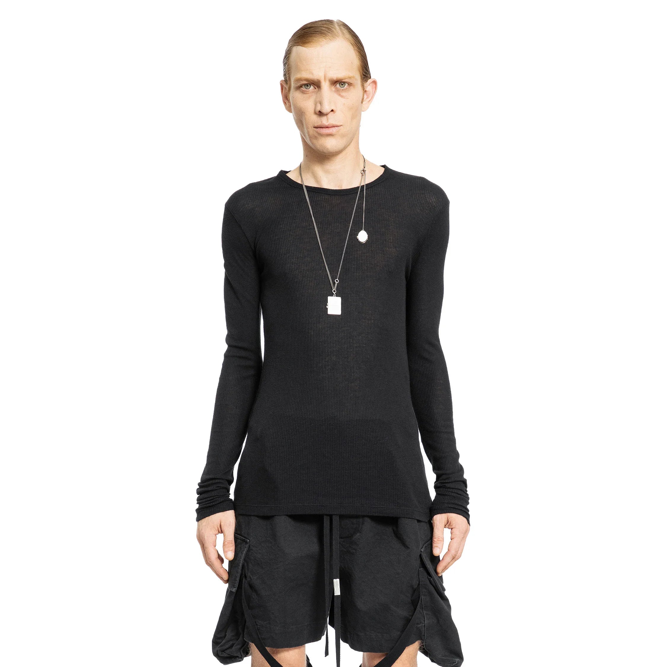 Greg Long Sleeve T-Shirt in Viscose Cotton Rib - Antonioli.eu
