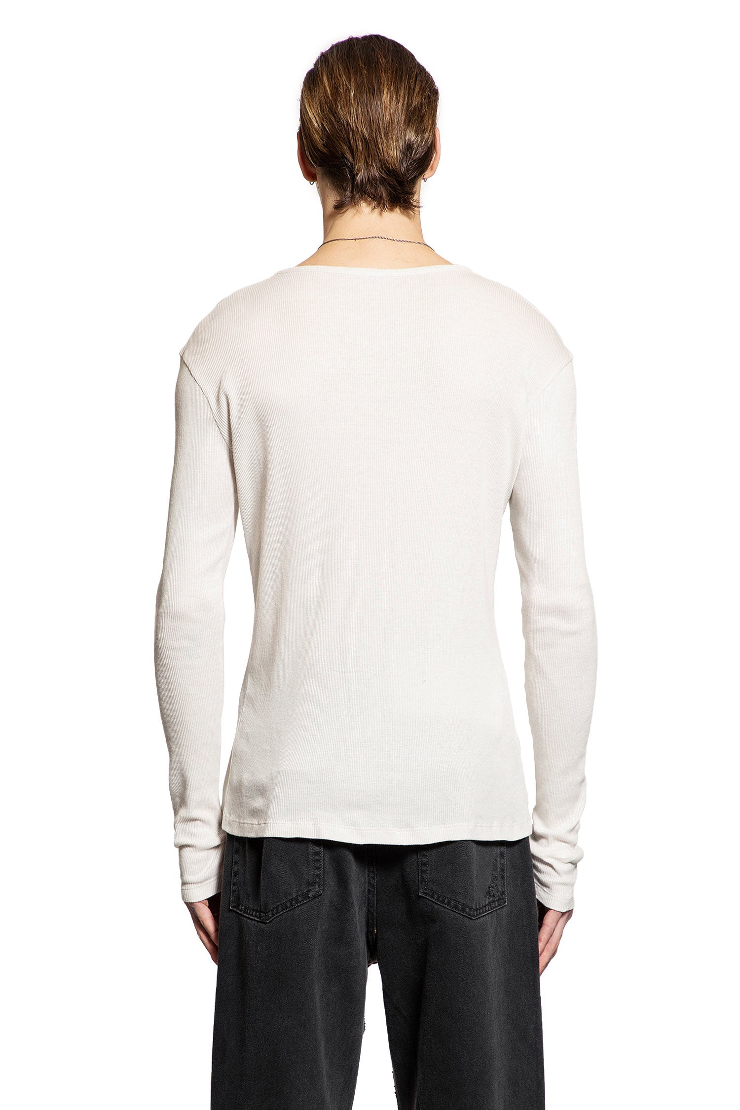 Greg Long Sleeve T-Shirt in Cotton Rib Jersey - Antonioli.eu