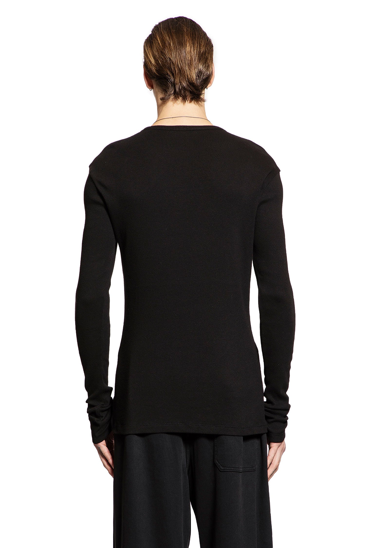 Greg Long Sleeve T-Shirt in Cotton Rib Jersey - Antonioli.eu