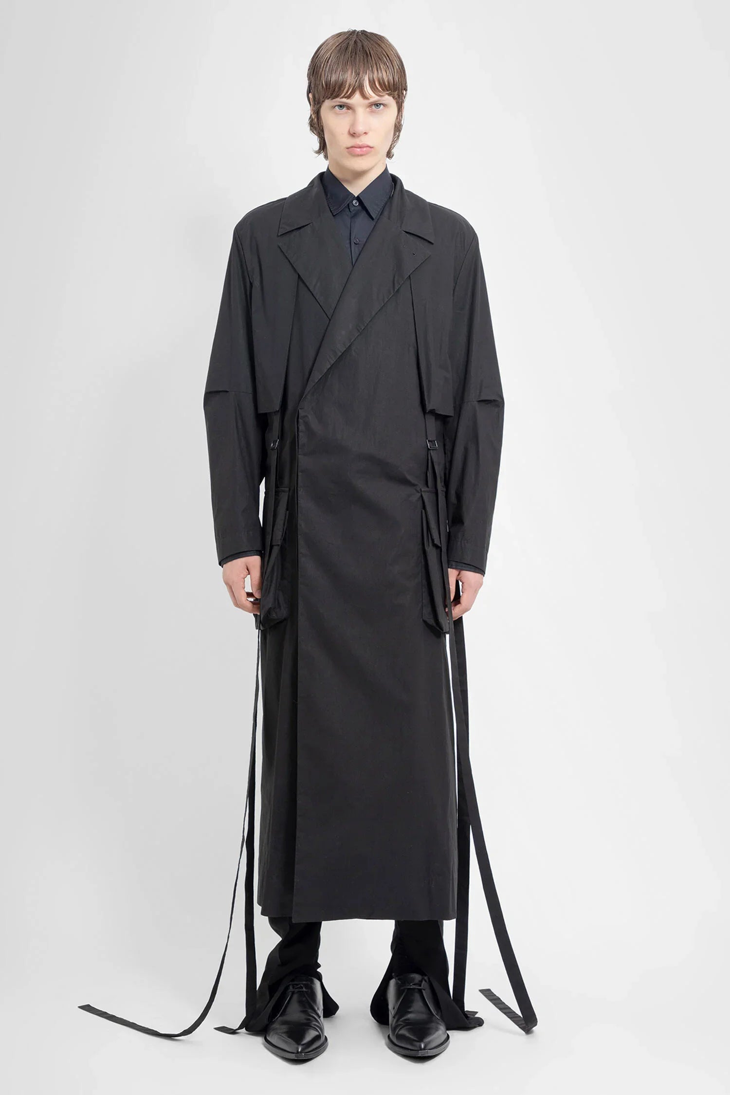 ANN DEMEULEMEESTER MAN BLACK COATS - Antonioli.eu