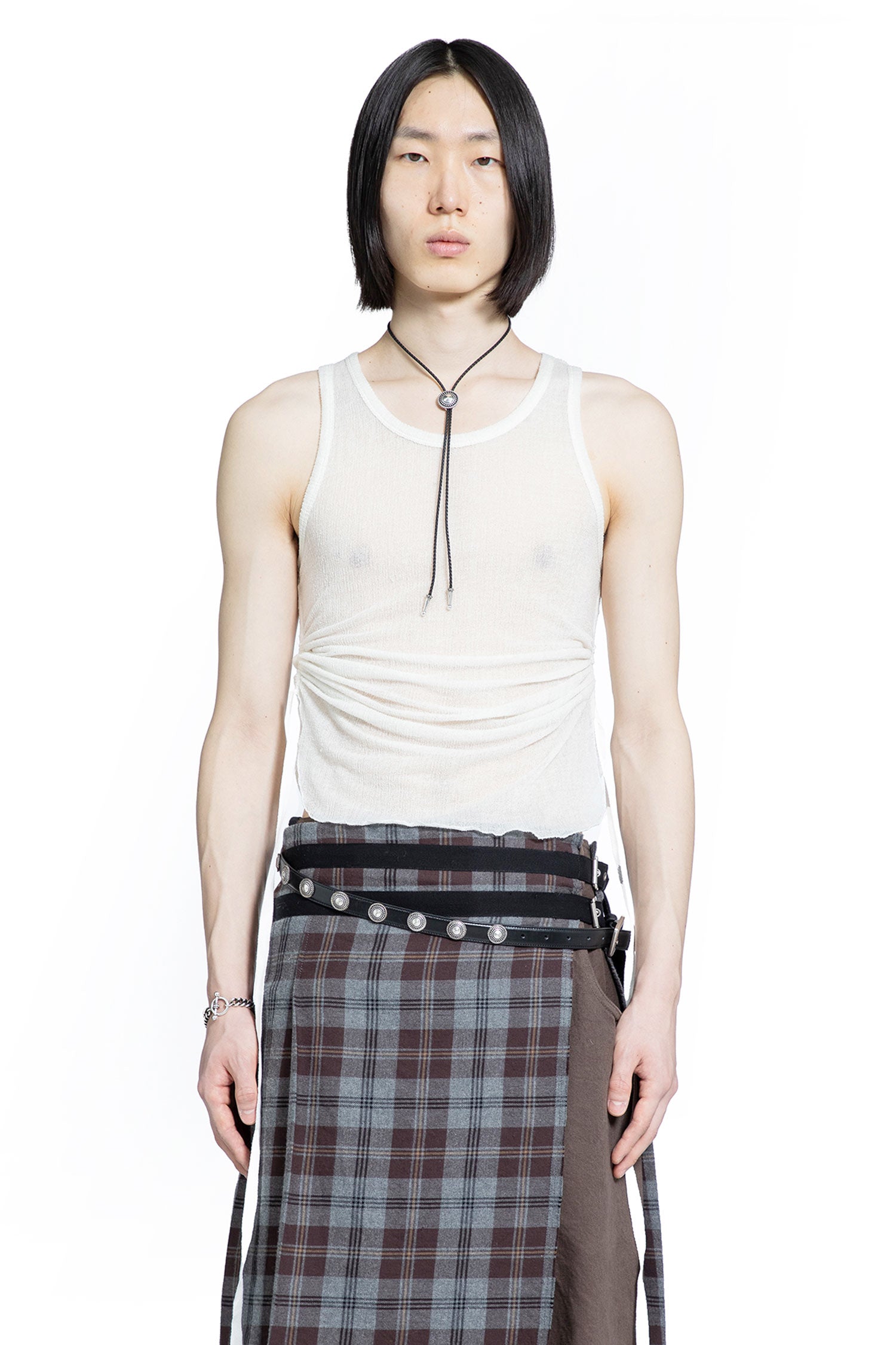 Boris Wrinkled Cropped Tank Top