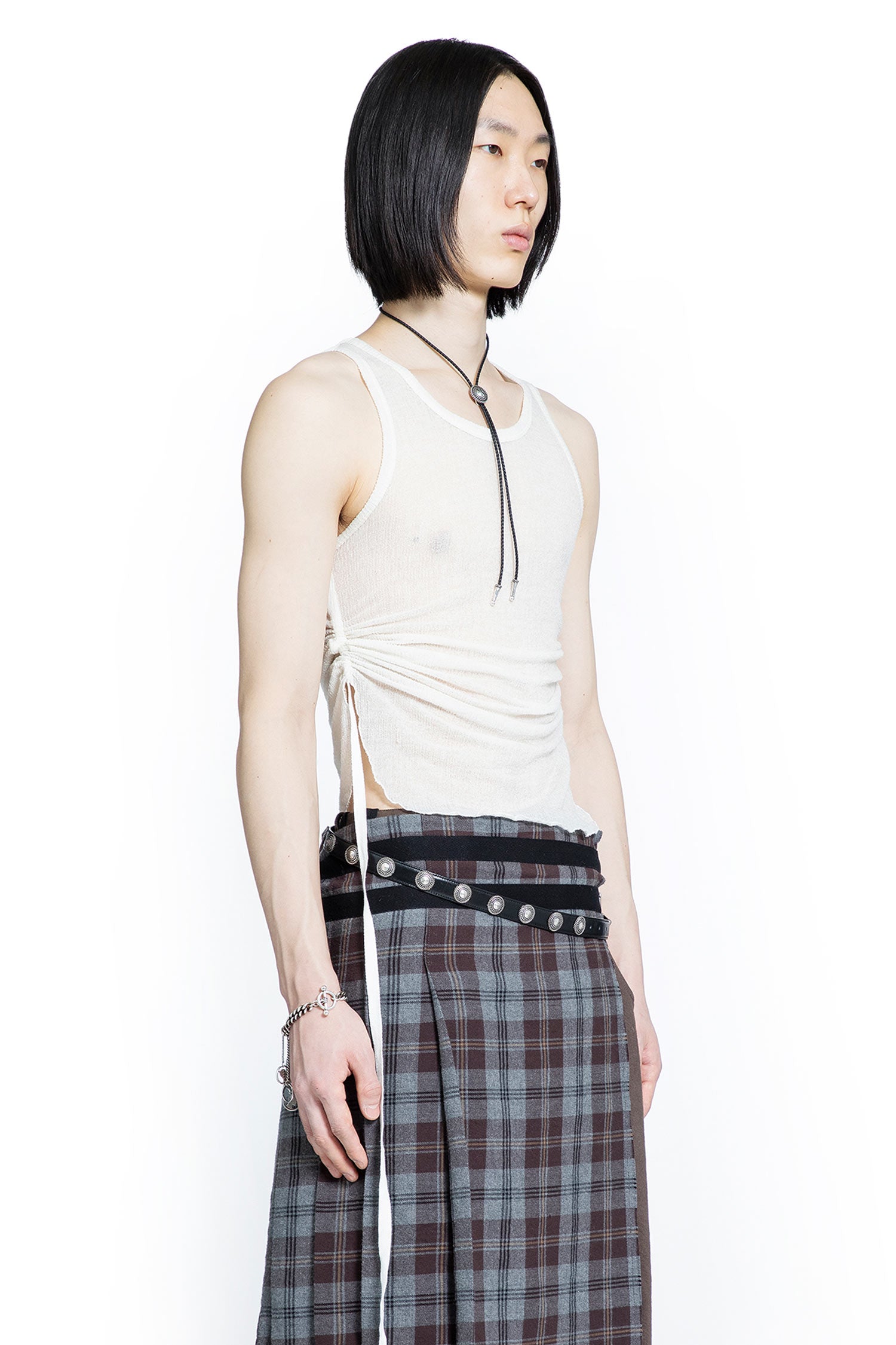 Boris Wrinkled Cropped Tank Top