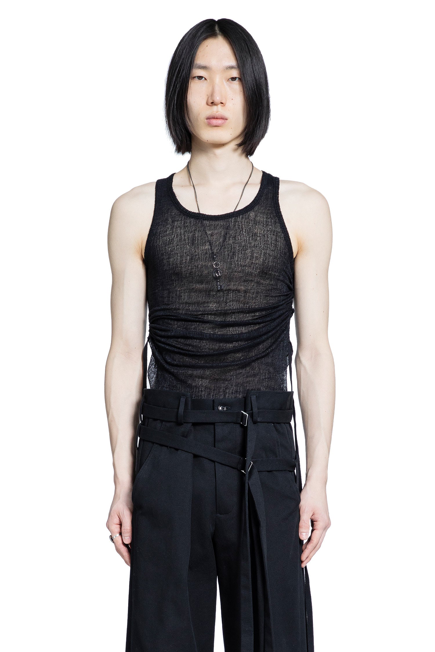 Boris Wrinkled Cropped Tank Top