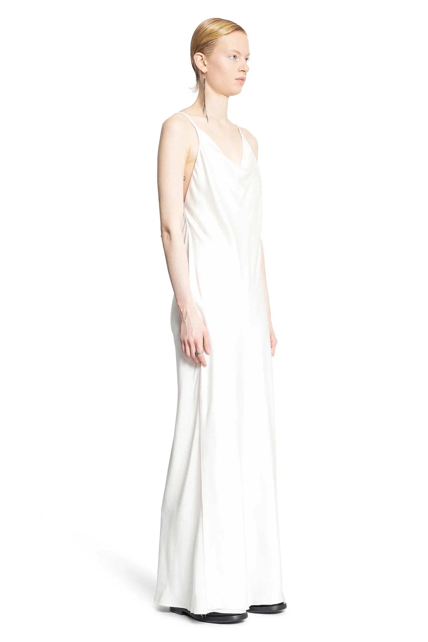 Nura long slip dress with front panel - Antonioli.eu