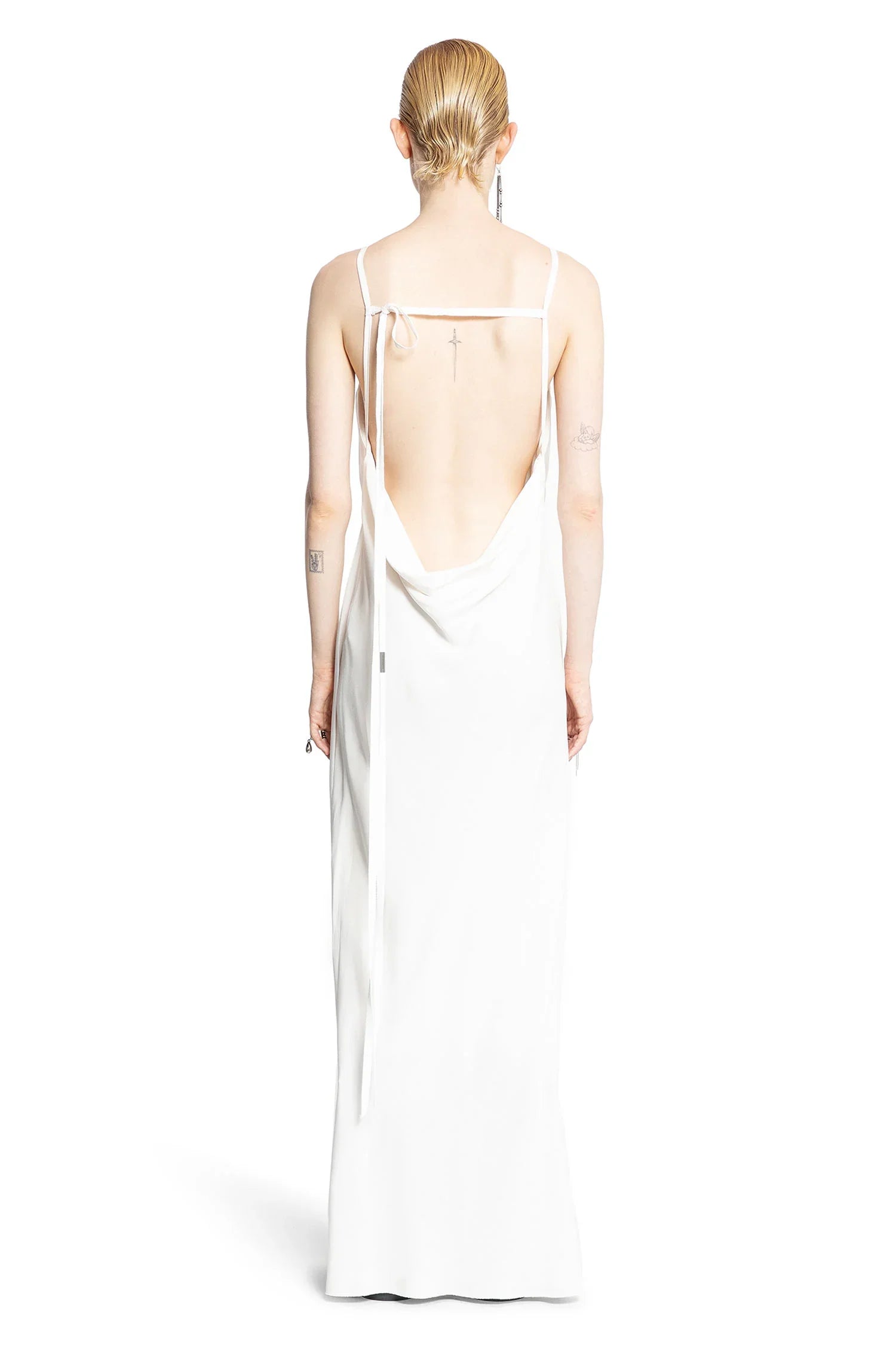 Nura long slip dress with front panel - Antonioli.eu